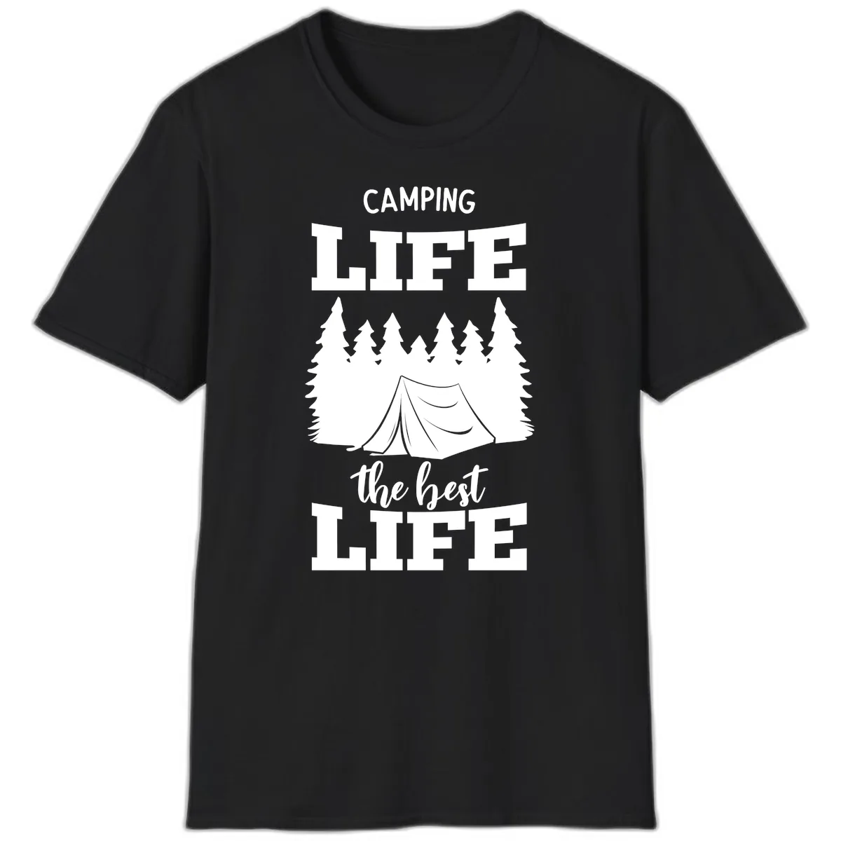 Camping Life The Best Life T-Shirt in Black