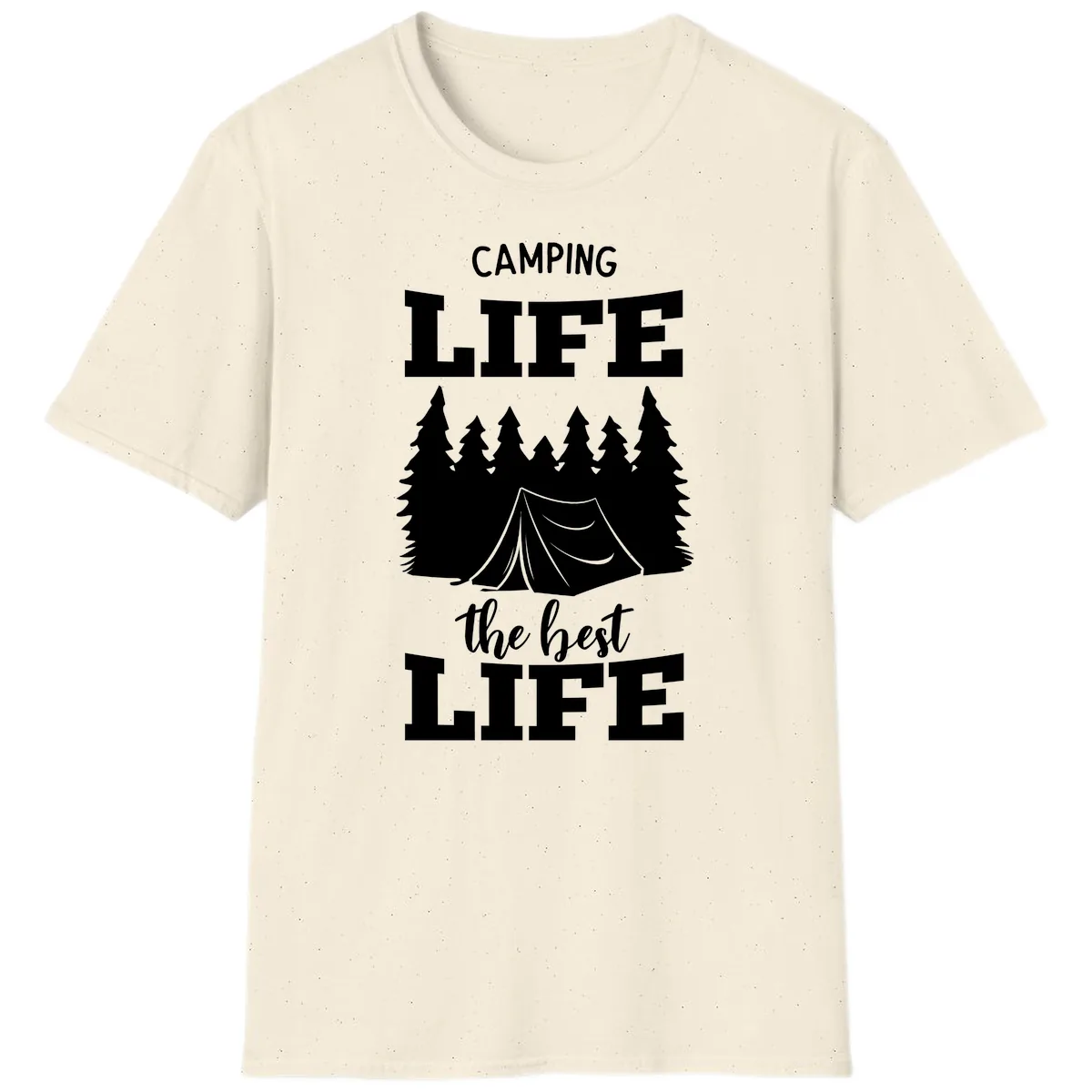 Camping Life The Best Life T-Shirt in Natural