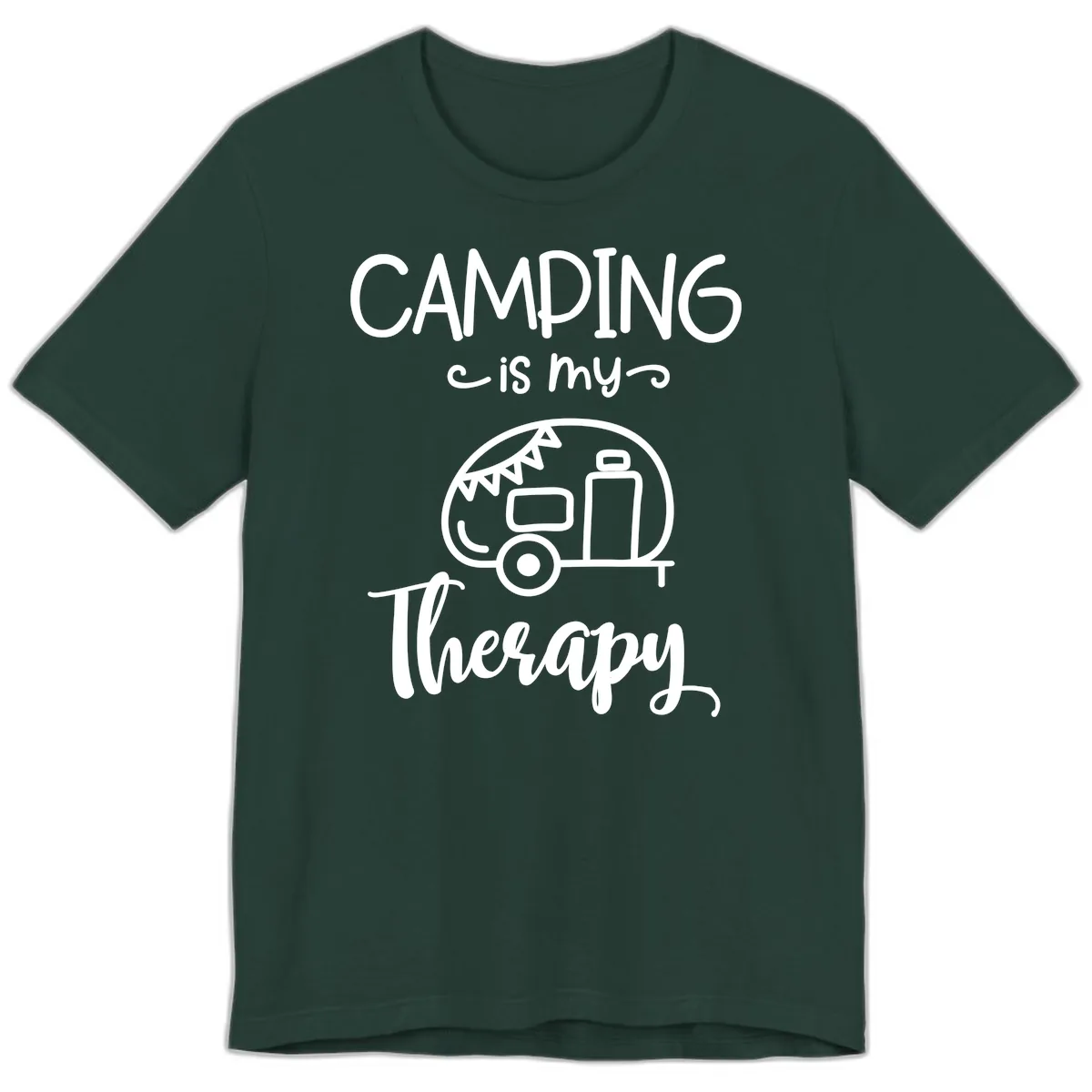 Camping Is My Therapy Premium T-Shirt in Forest