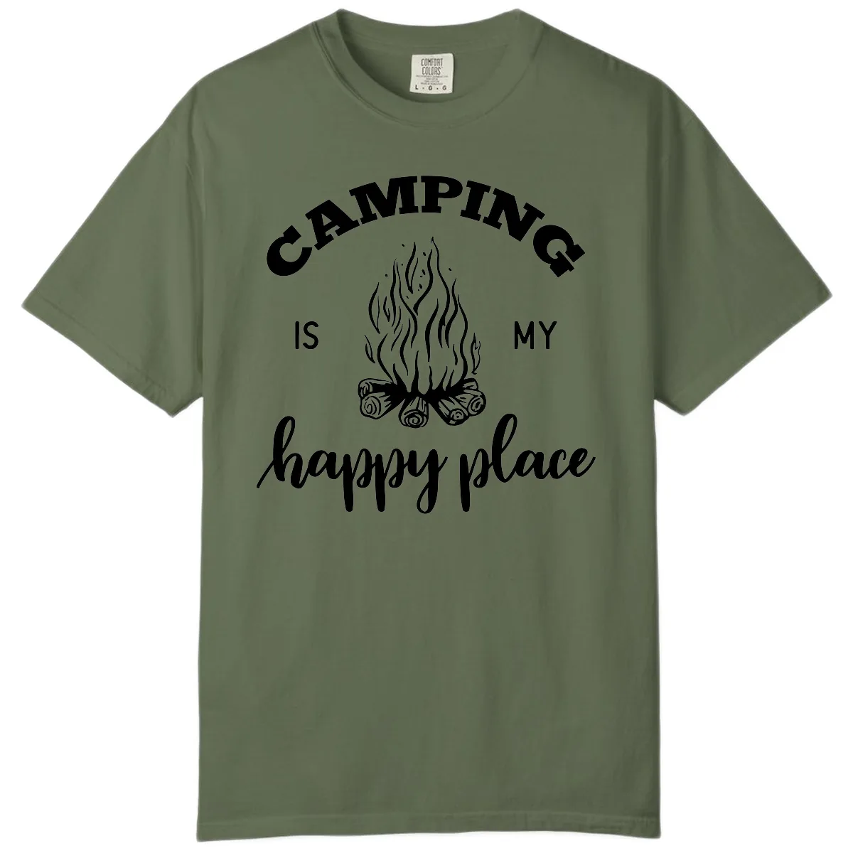 Camping Is My Happy Place Comfort Color in Sage