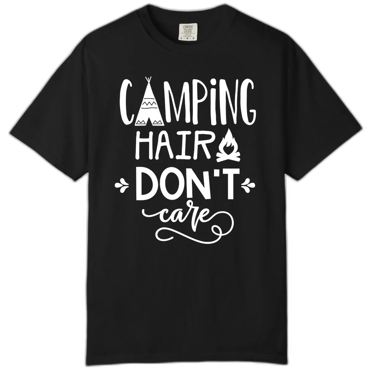 Camping Hair Don't Care Comfort Color in Black