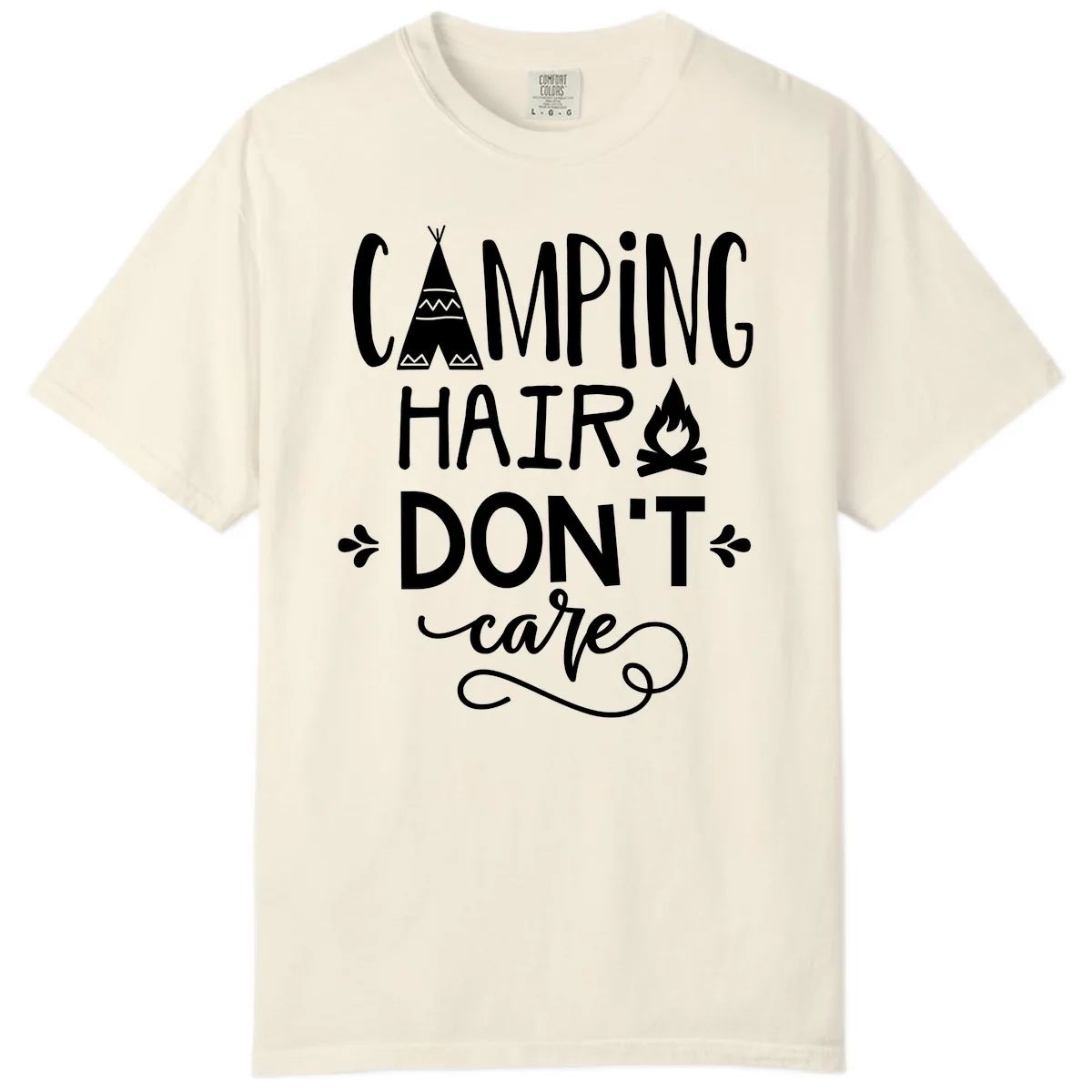 Camping Hair Don't Care Comfort Color in Ivory