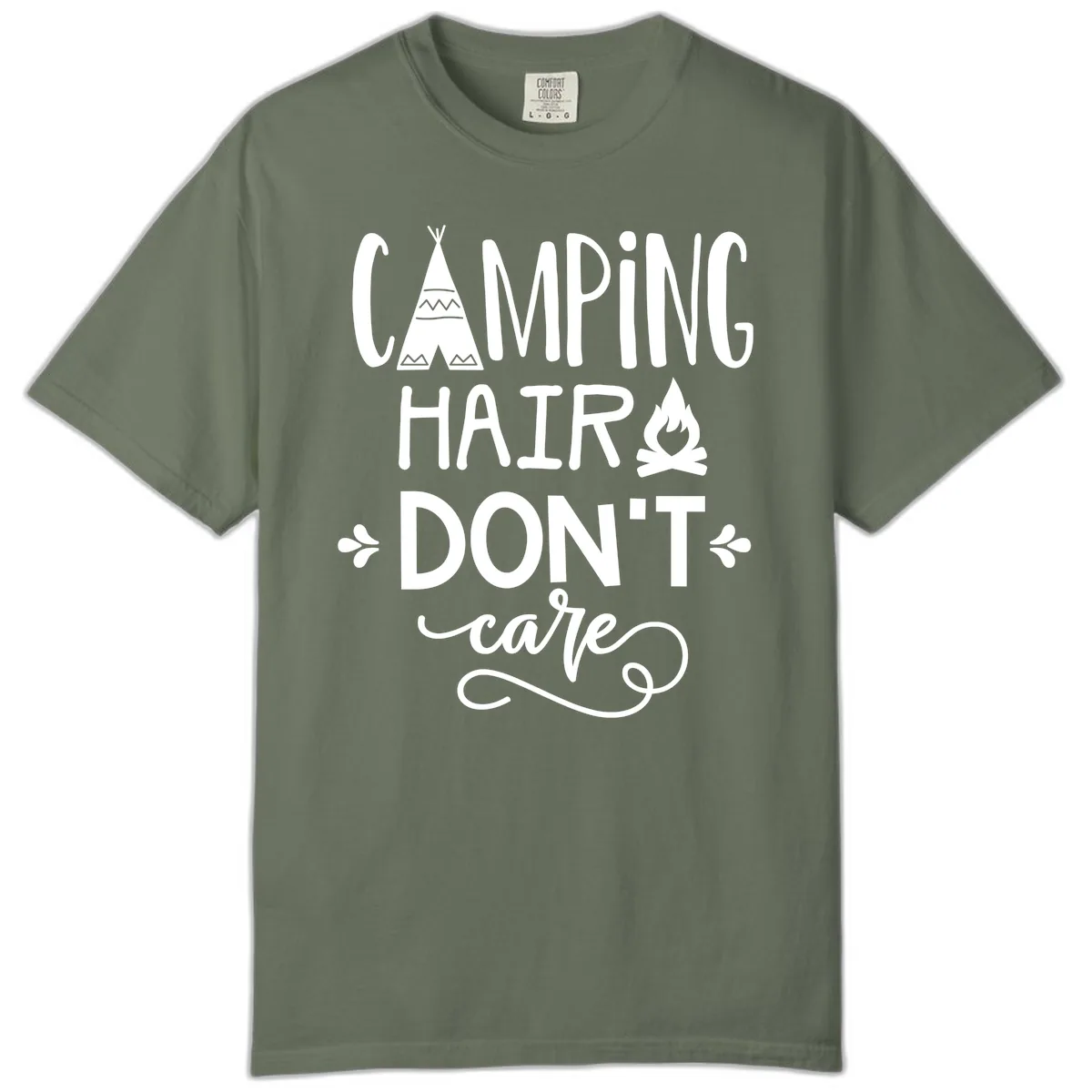 Camping Hair Don't Care Comfort Color in Moss