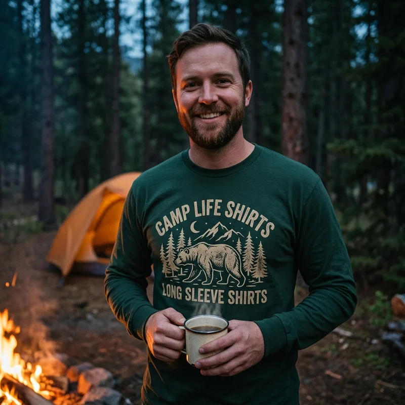 Long Sleeve Camping Shirts | Camp Life Shirts