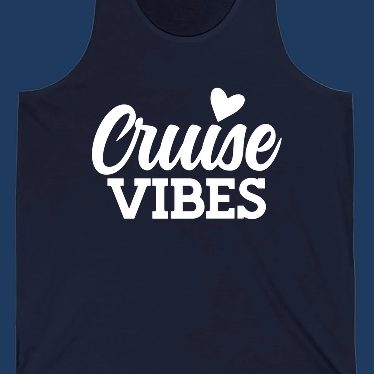 White text design reading 'Cruise VIBES' with a decorative heart symbol above, on gray background