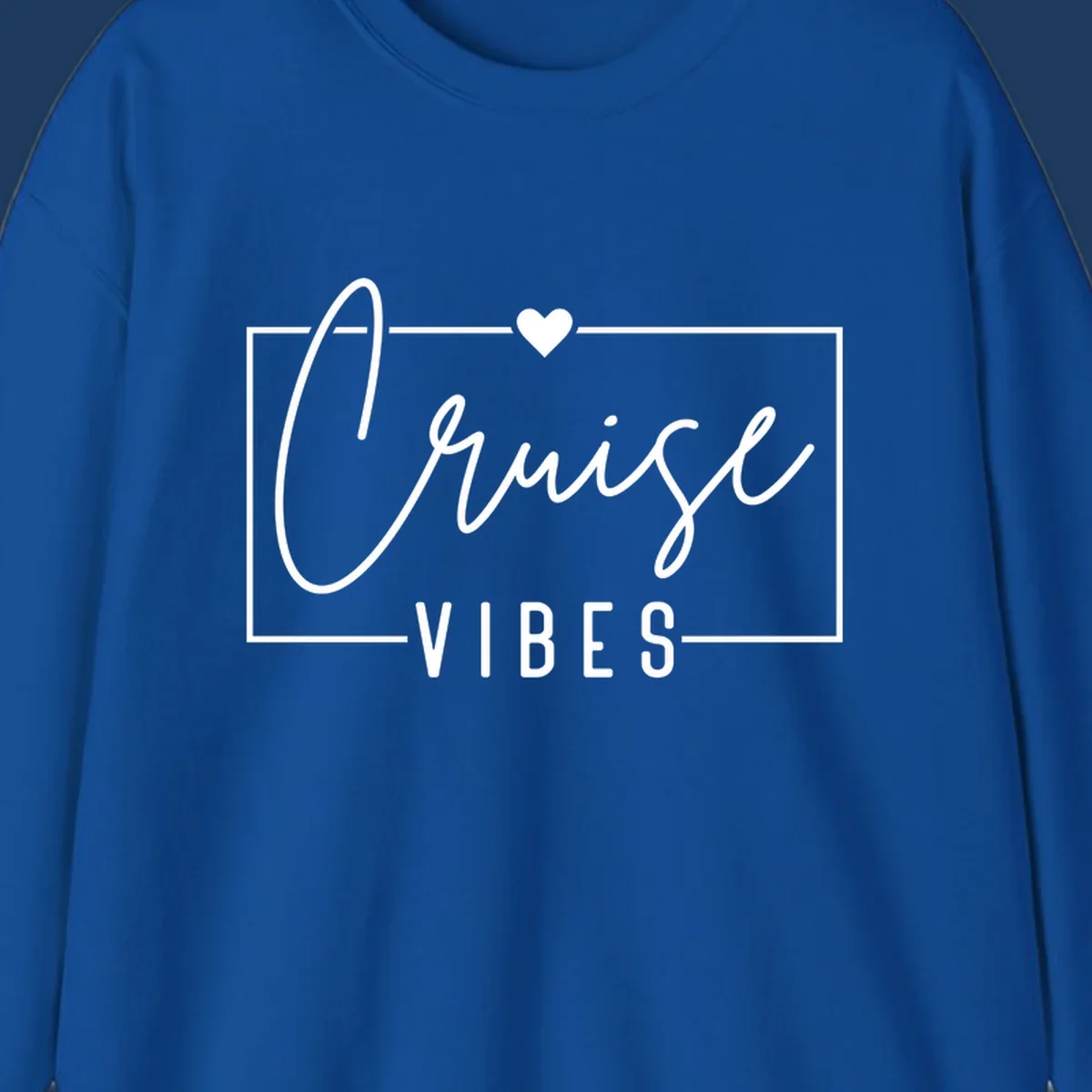 White script and lettering reading 'Chill Vibes' with decorative heart and oval frame on gray background