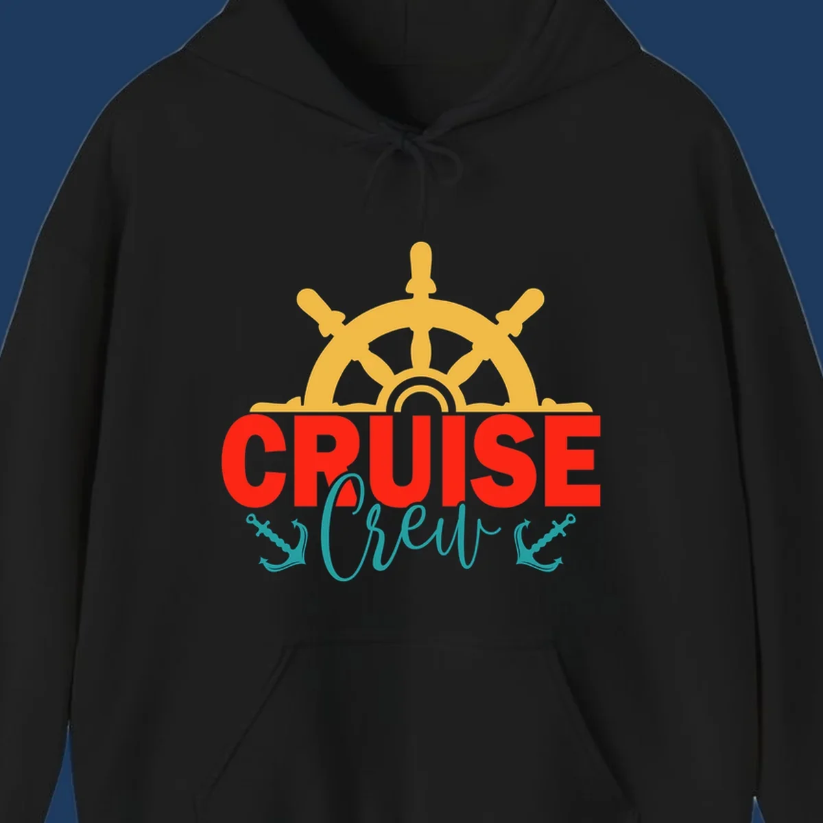 Golden ship's wheel above red 'CRUISE' text with teal 'Shrek' lettering on gray background