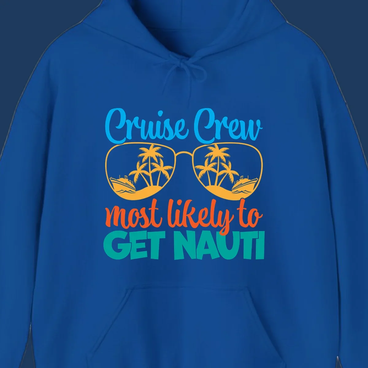 Cruise crew most likely to get nautic design with sunglasses containing palm trees and ships