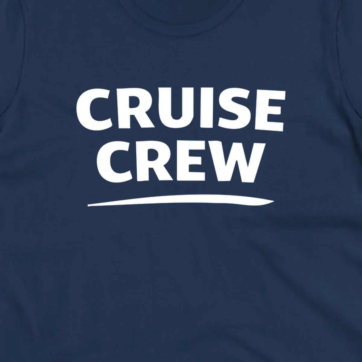 Bold white 'CRUISE CREW' text with wave element on gray background