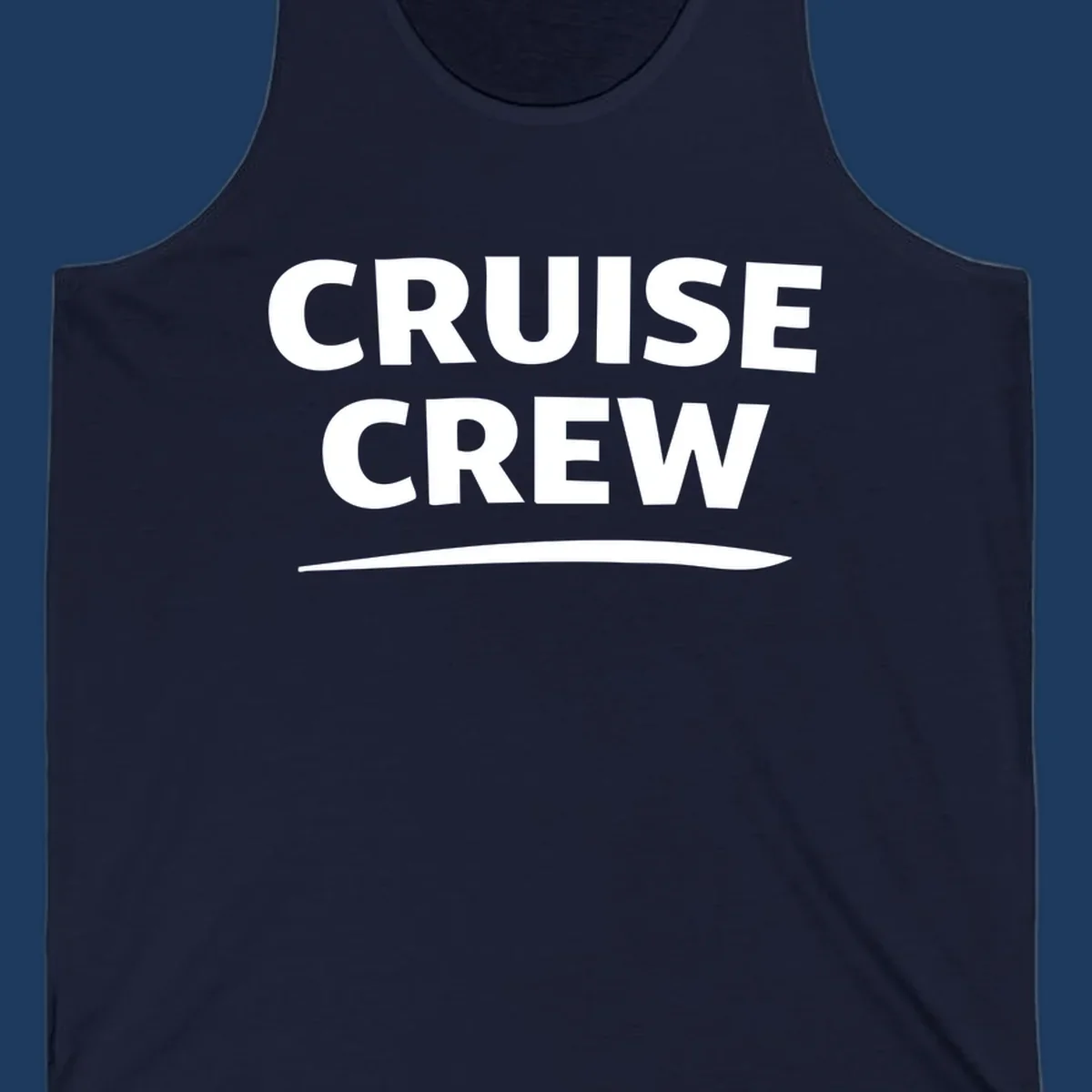 Bold white 'CRUISE CREW' text with wave element on gray background