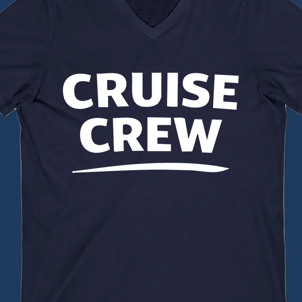Bold white 'CRUISE CREW' text with wave element on gray background