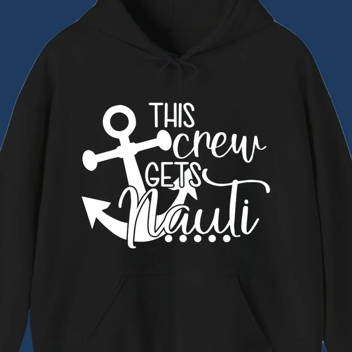 White anchor with 'This Crew Gets Lit' text in bold and script lettering on gray background