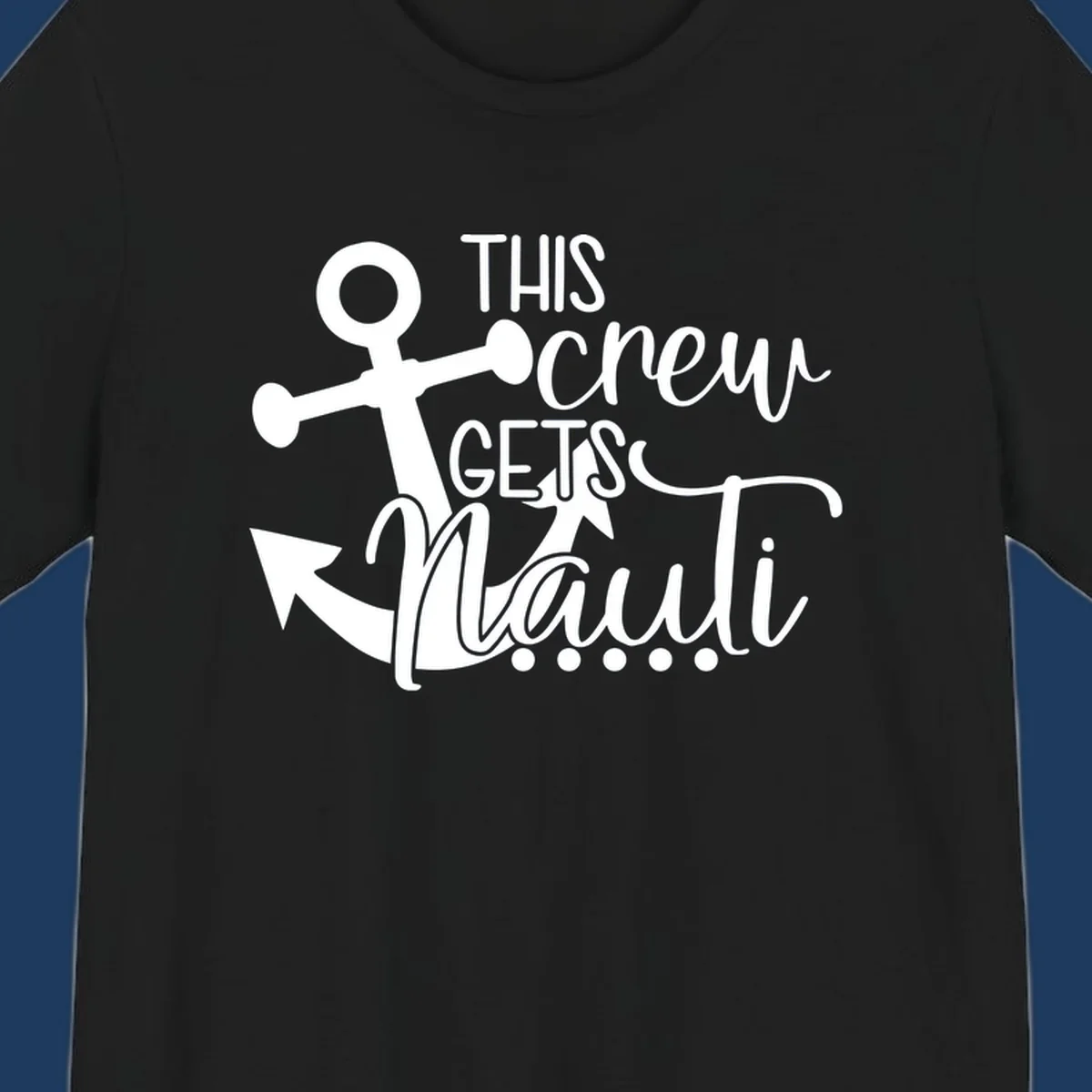 White anchor with 'This Crew Gets Lit' text in bold and script lettering on gray background