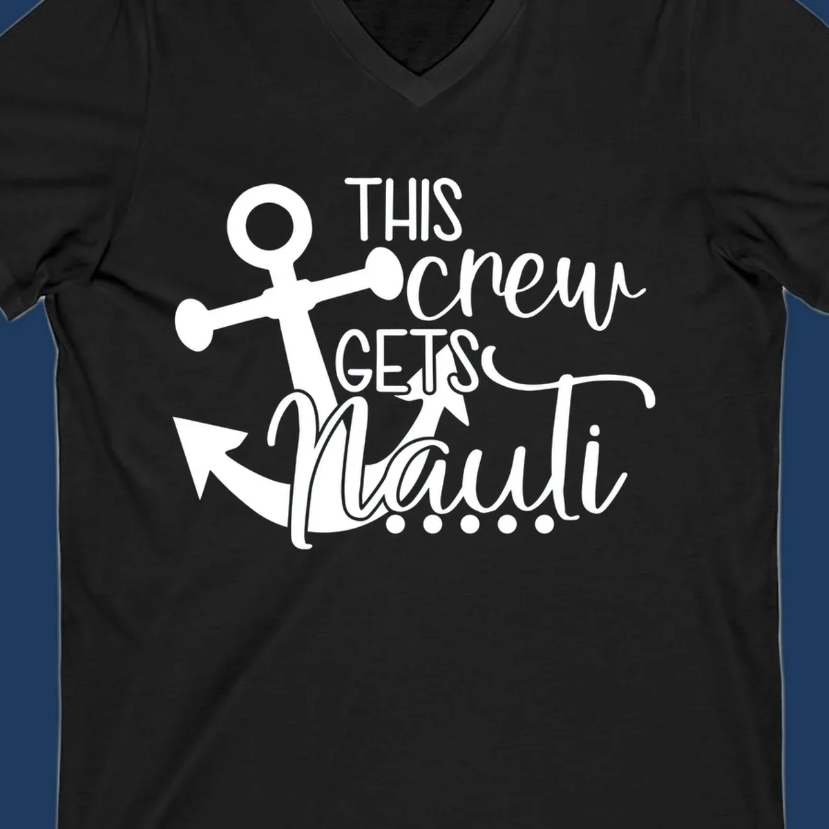 White anchor with 'This Crew Gets Lit' text in bold and script lettering on gray background