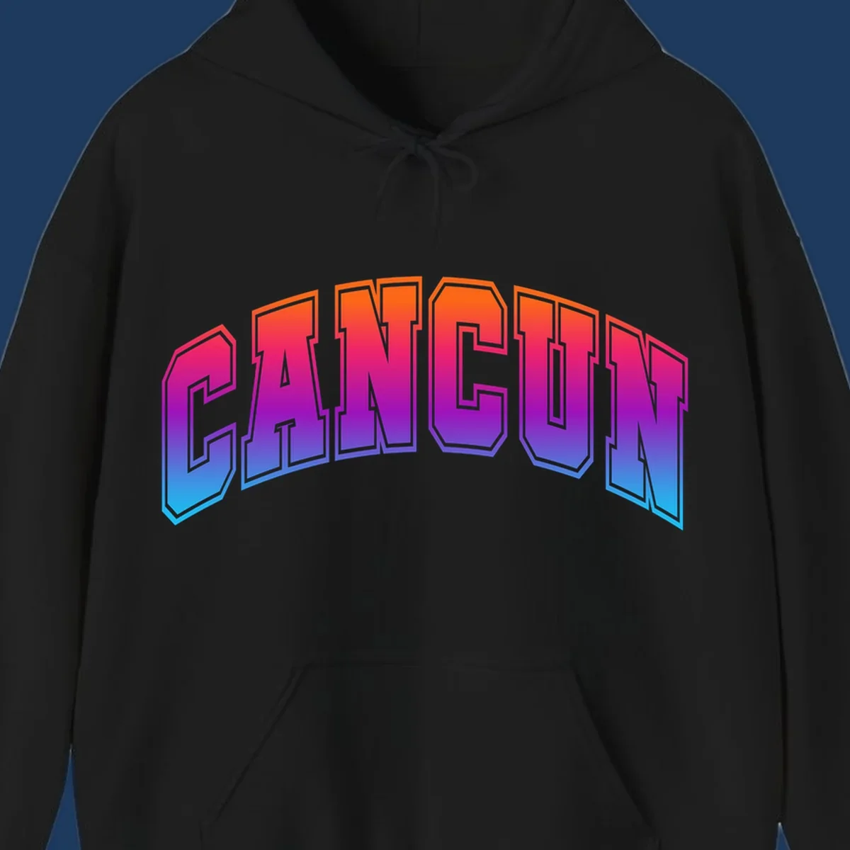 Neon arcade-style 'CRUISE' text with vibrant gradient from orange to cyan blue, 3D perspective lettering effect