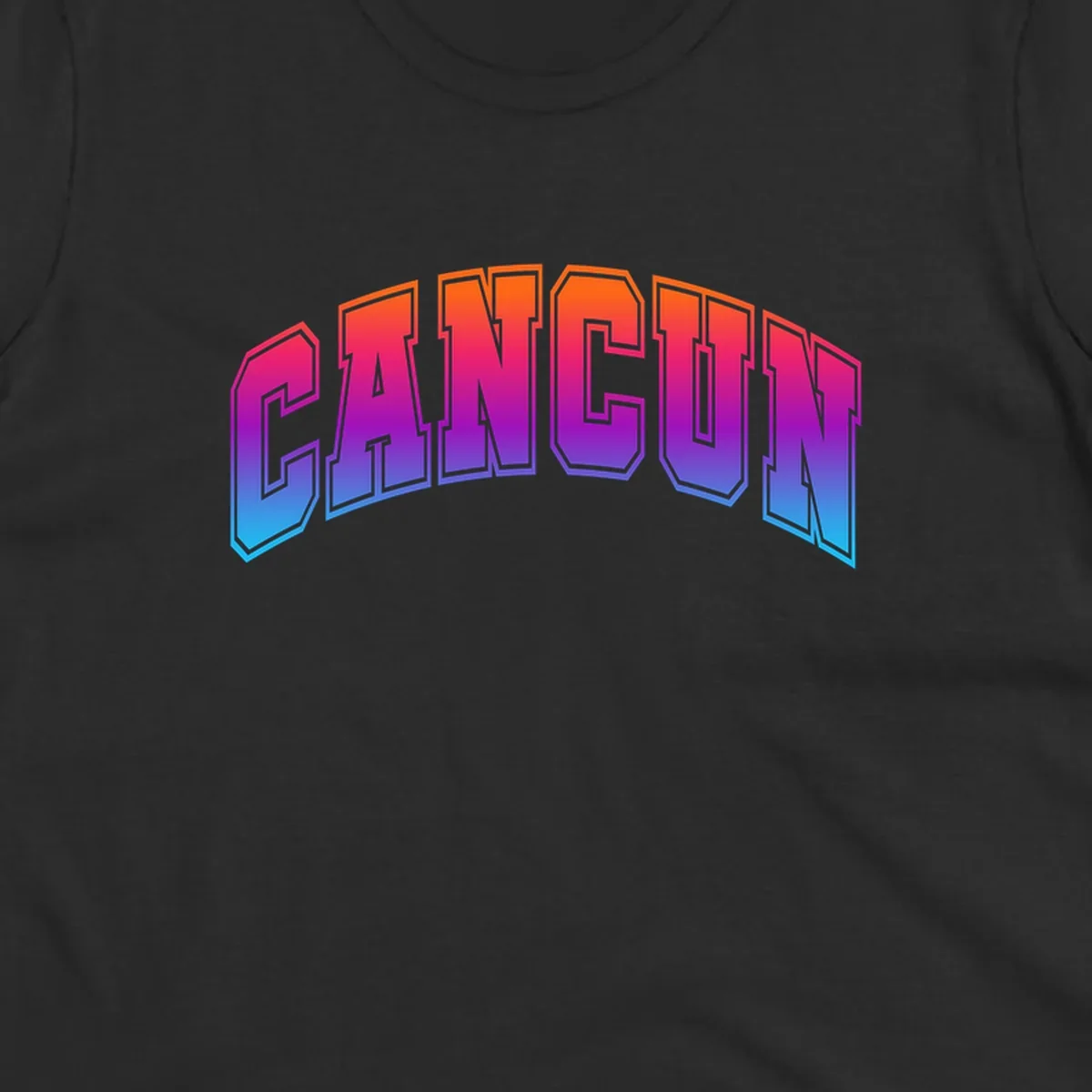 Neon arcade-style 'CRUISE' text with vibrant gradient from orange to cyan blue, 3D perspective lettering effect