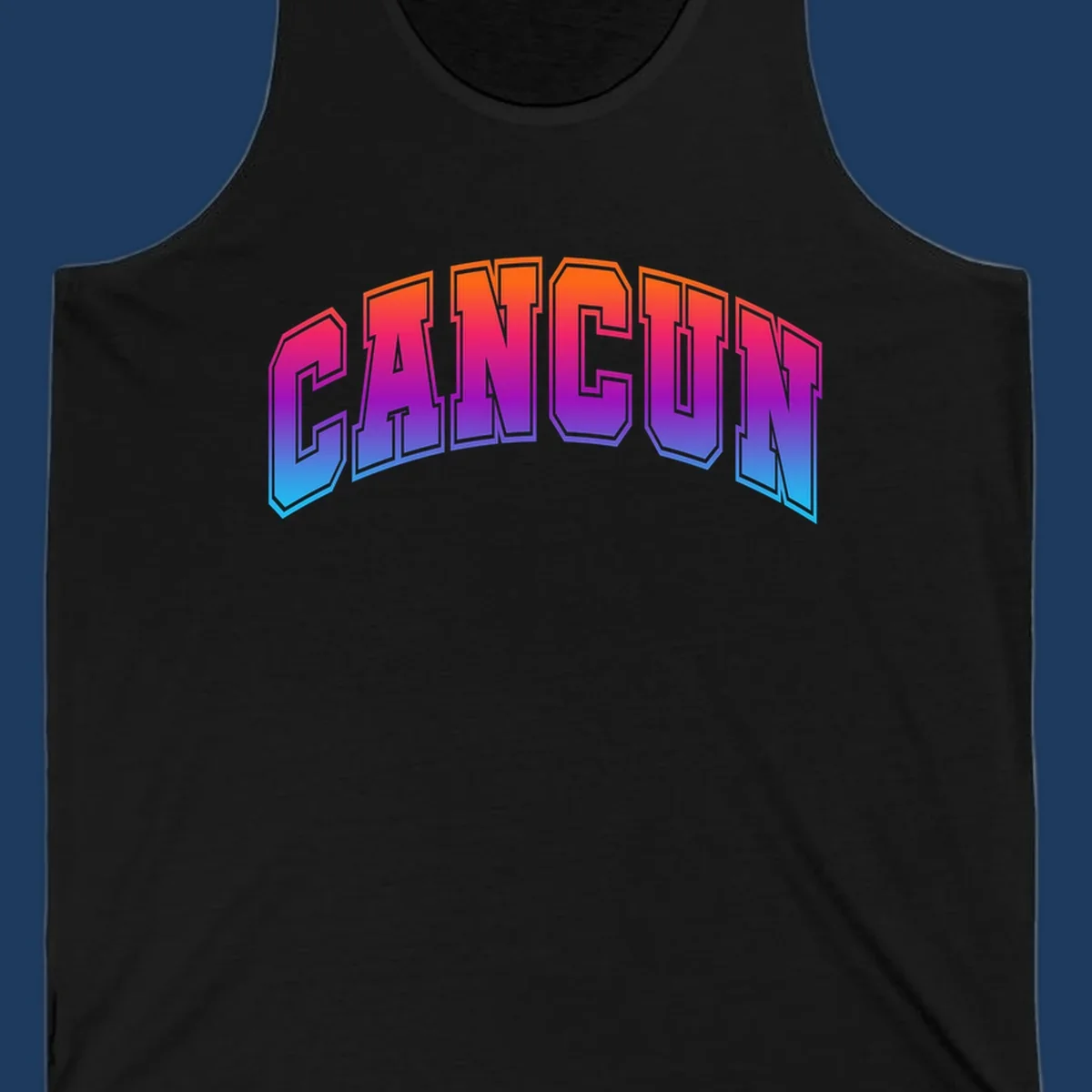 Neon arcade-style 'CRUISE' text with vibrant gradient from orange to cyan blue, 3D perspective lettering effect