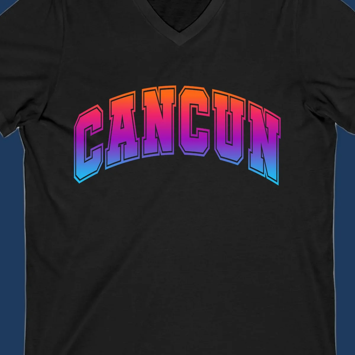 Neon arcade-style 'CRUISE' text with vibrant gradient from orange to cyan blue, 3D perspective lettering effect