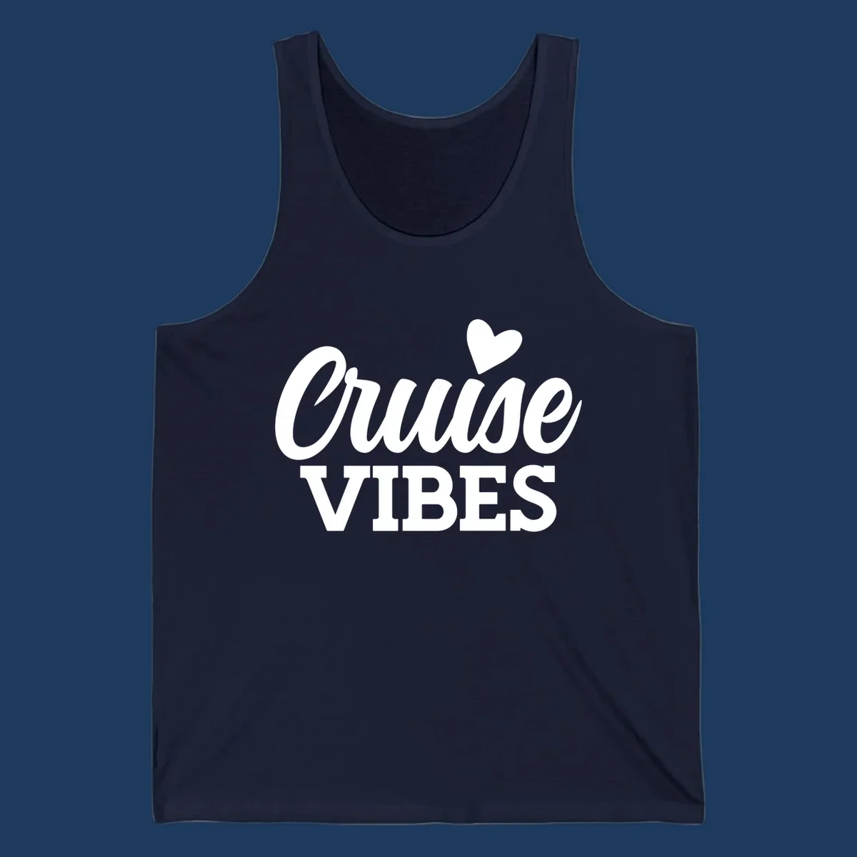 White text design reading 'Cruise VIBES' with a decorative heart symbol above, on gray background