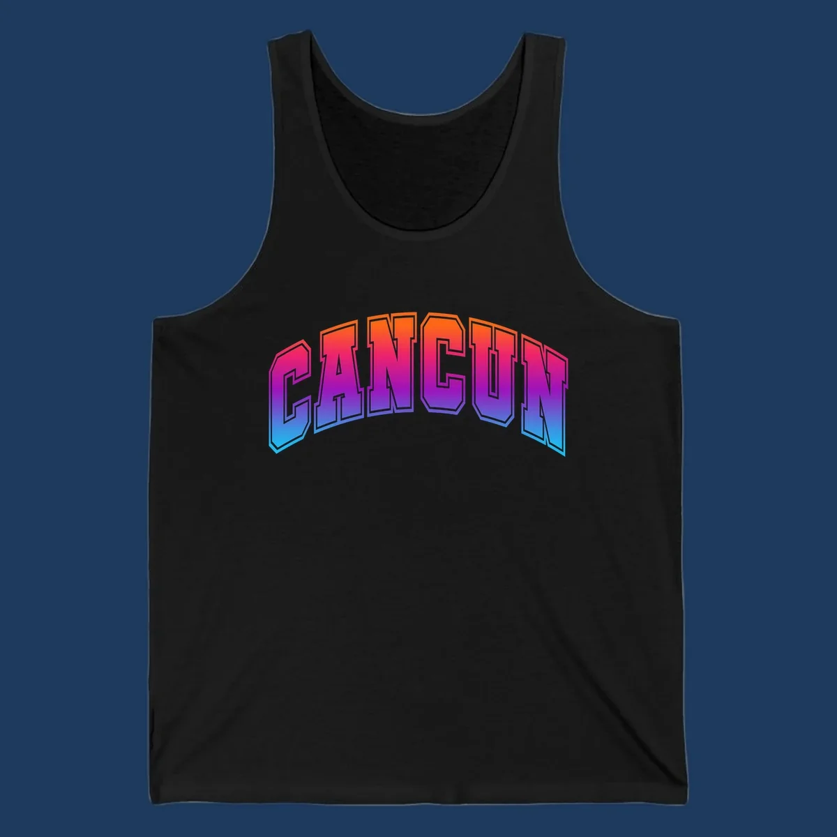 Neon arcade-style 'CRUISE' text with vibrant gradient from orange to cyan blue, 3D perspective lettering effect