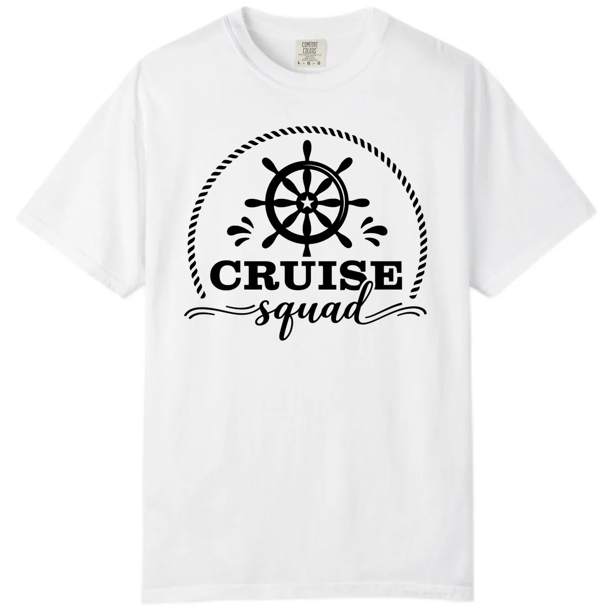 Cruise Squad Nautical Wheel Comfort Color in White