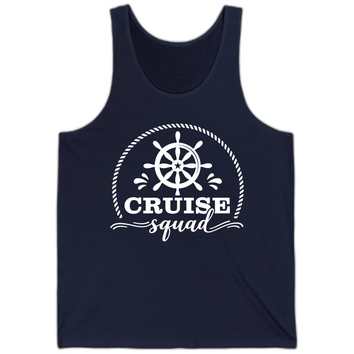 Cruise Squad Nautical Wheel Tank in Navy