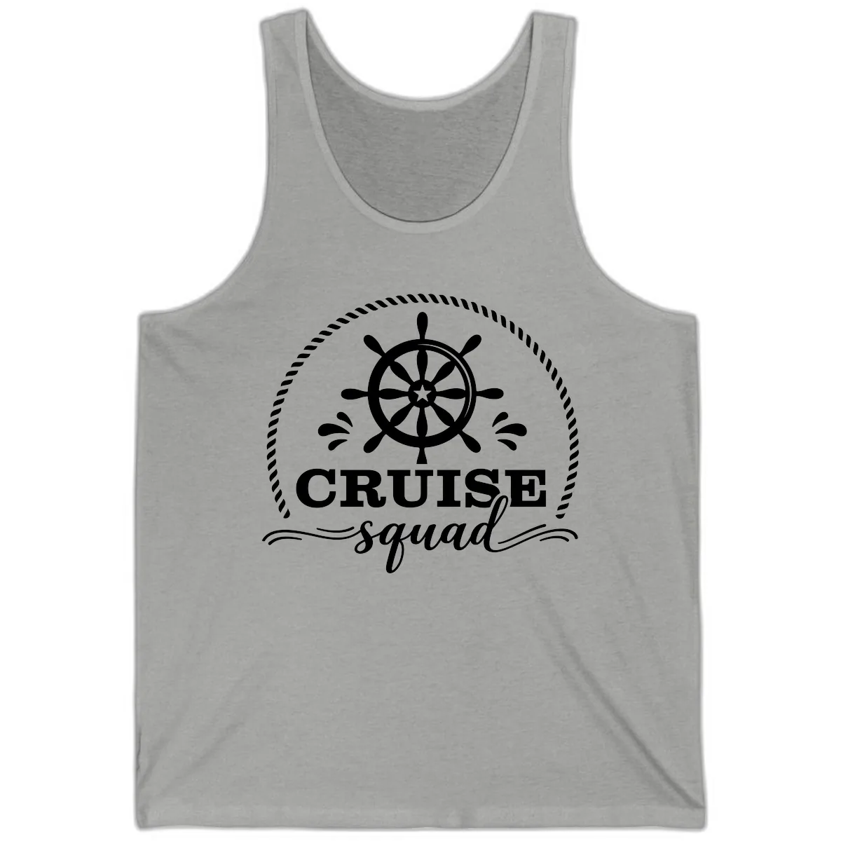 Cruise Squad Nautical Wheel Tank in Athletic Heather