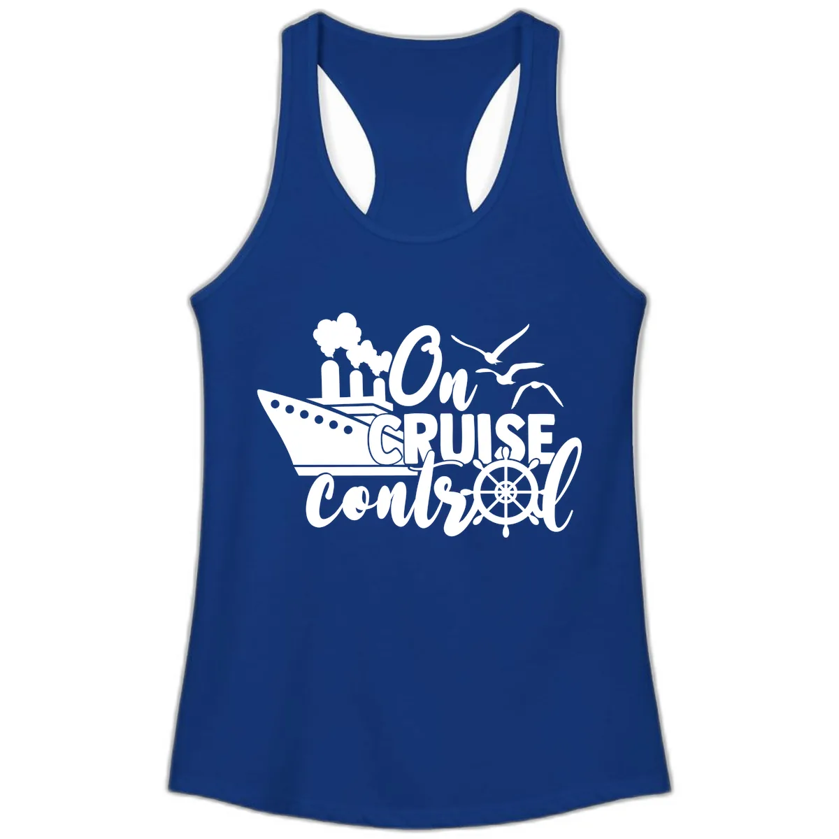 On Cruise Control Ladies Tank in Solid Royal
