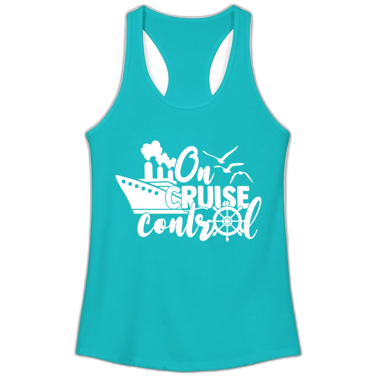 On Cruise Control Ladies Tank in Tahiti Blue