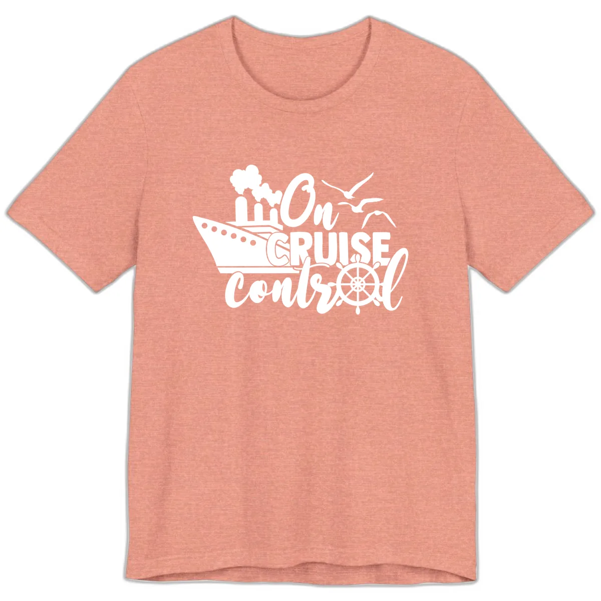 On Cruise Control Premium T-Shirt in Heather Sunset
