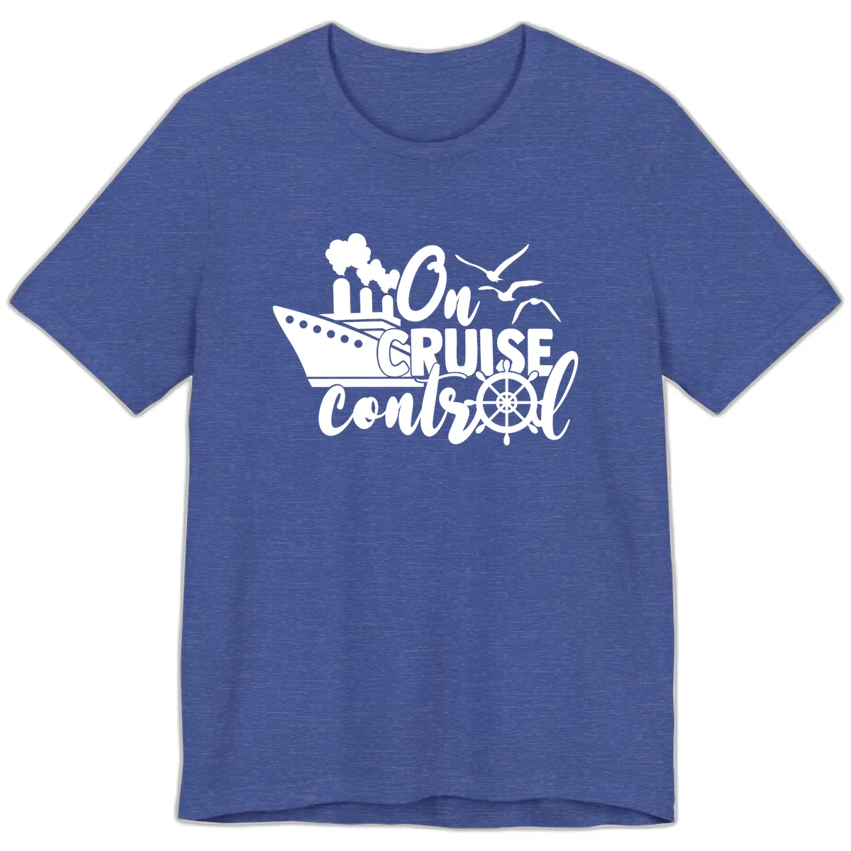 On Cruise Control Premium T-Shirt in Heather True Royal
