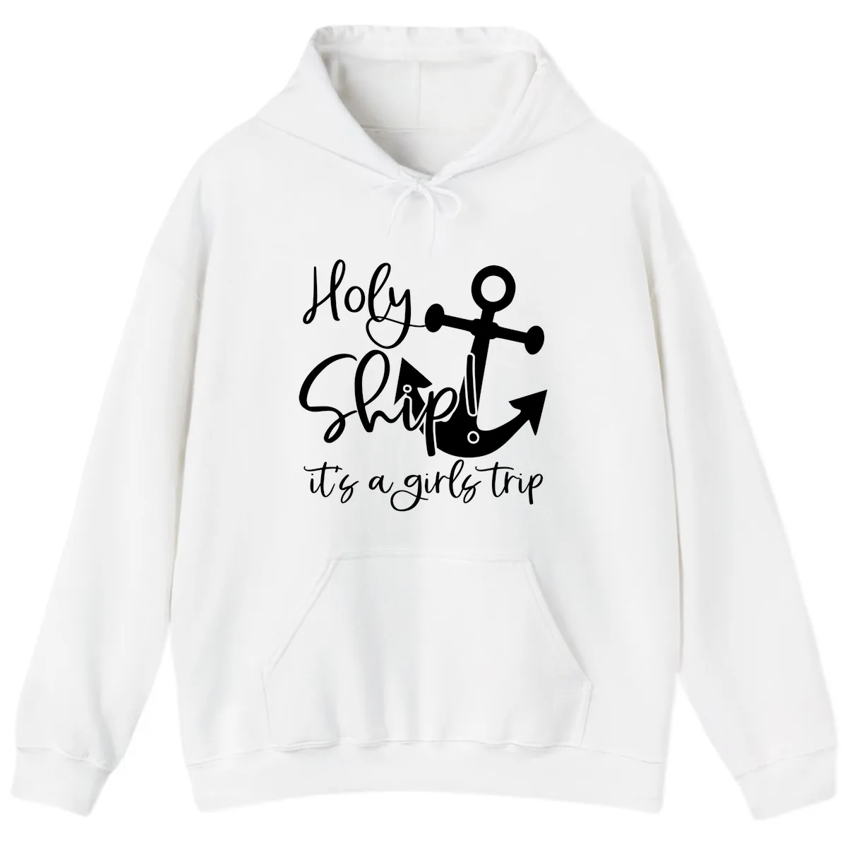Holy Ship Girls Trip Anchor Hoodie in White