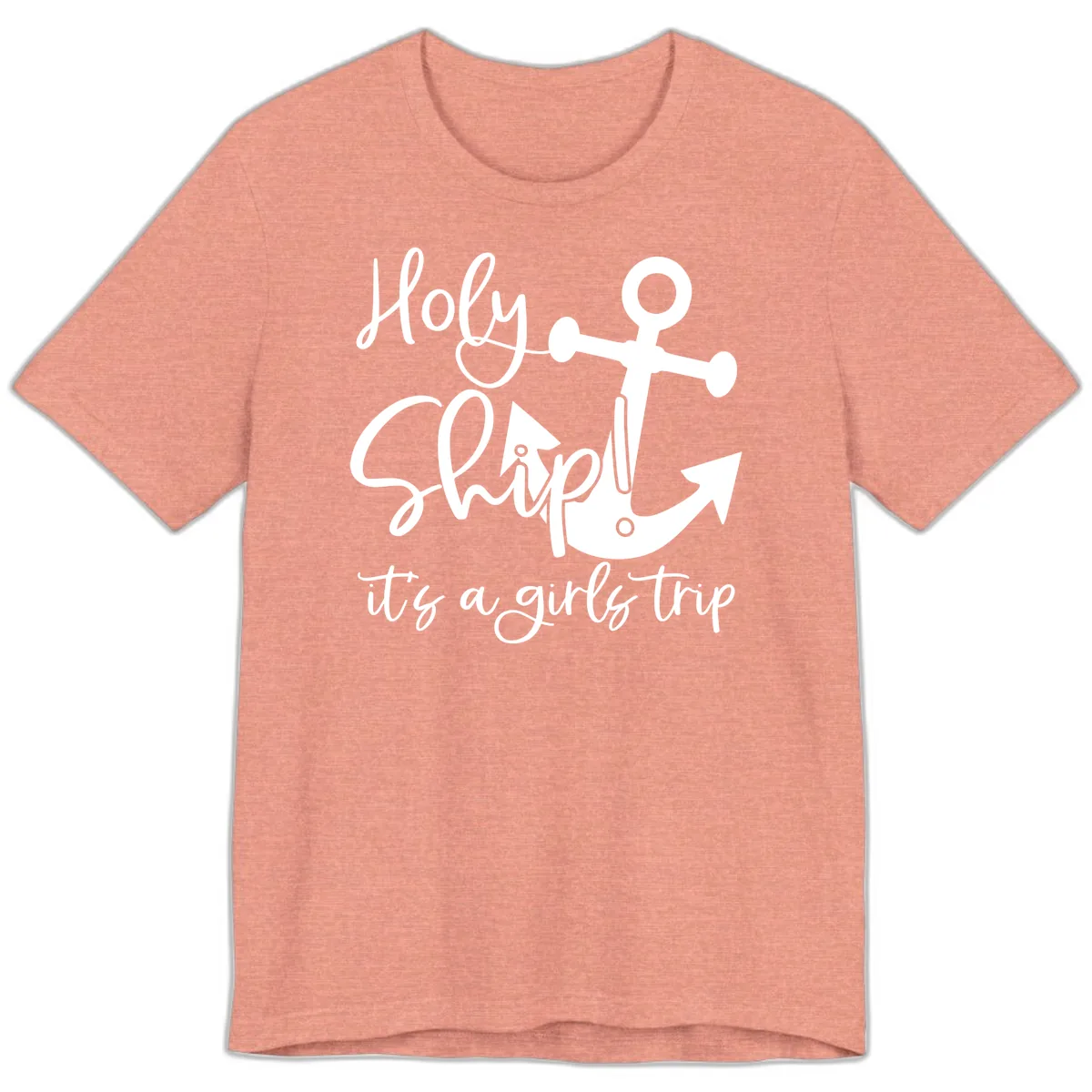Holy Ship Girls Trip Anchor Premium T-Shirt in Heather Sunset