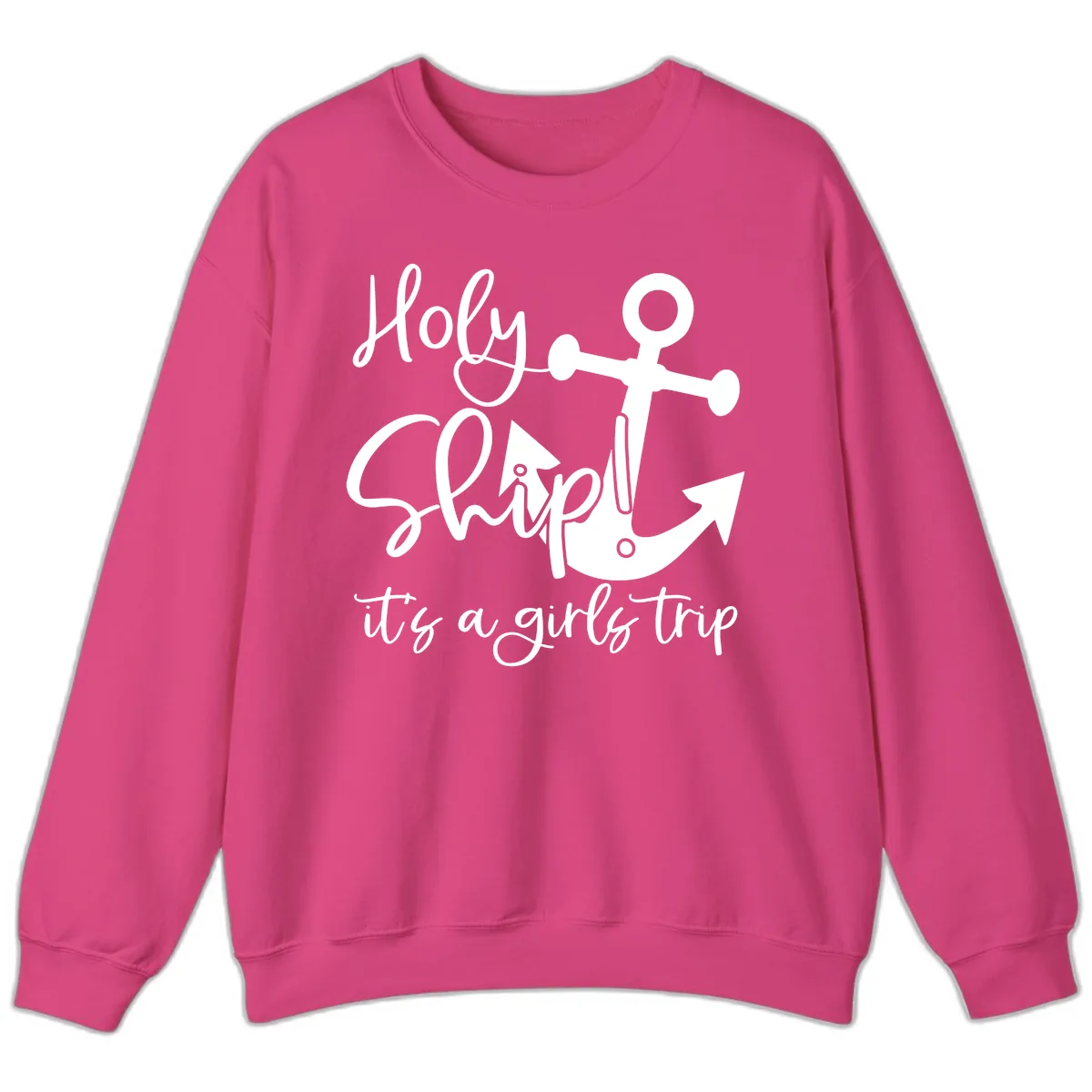 Holy Ship Girls Trip Anchor Sweatshirt in Heliconia