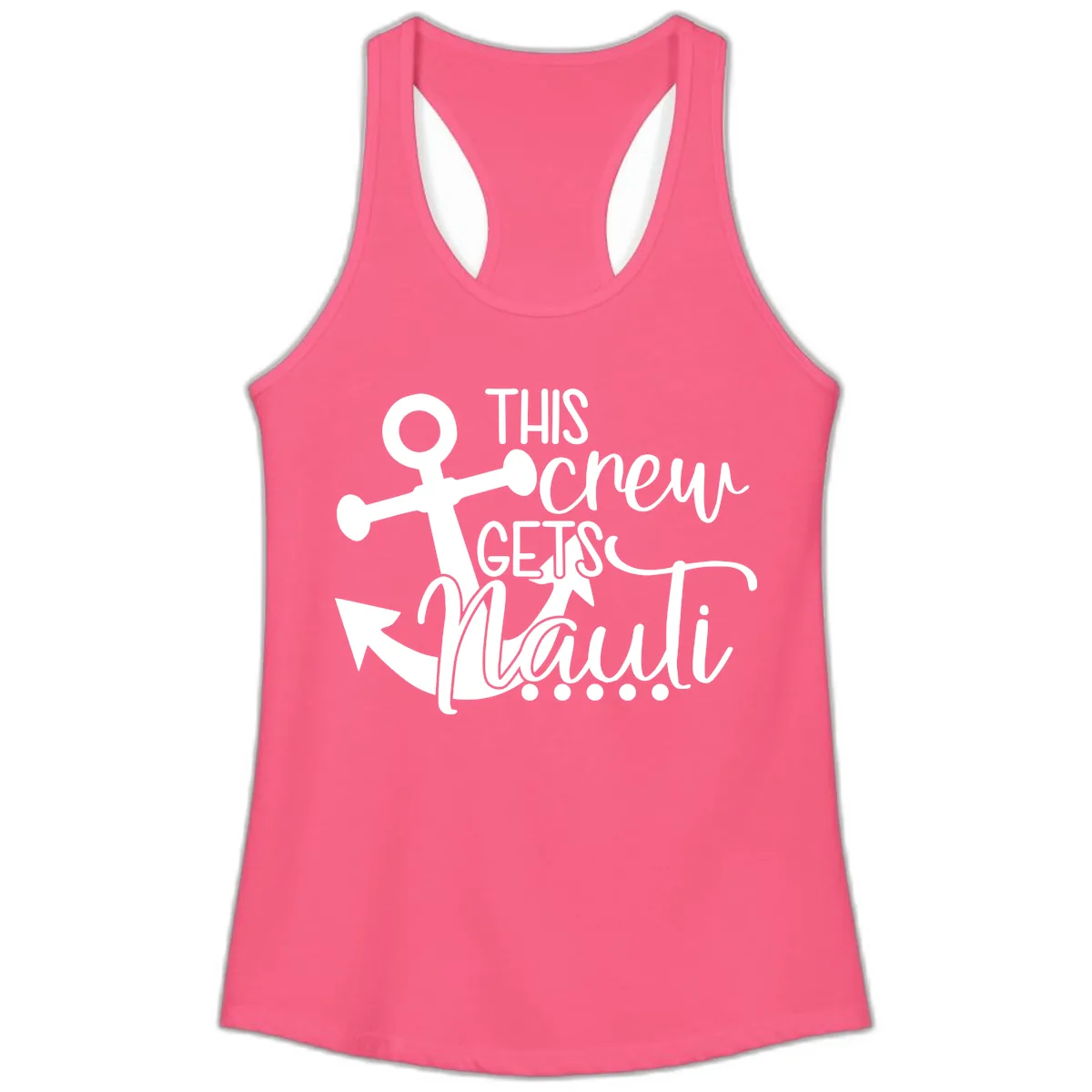This Crew Gets Maui Ladies Tank in Solid Hot Pink