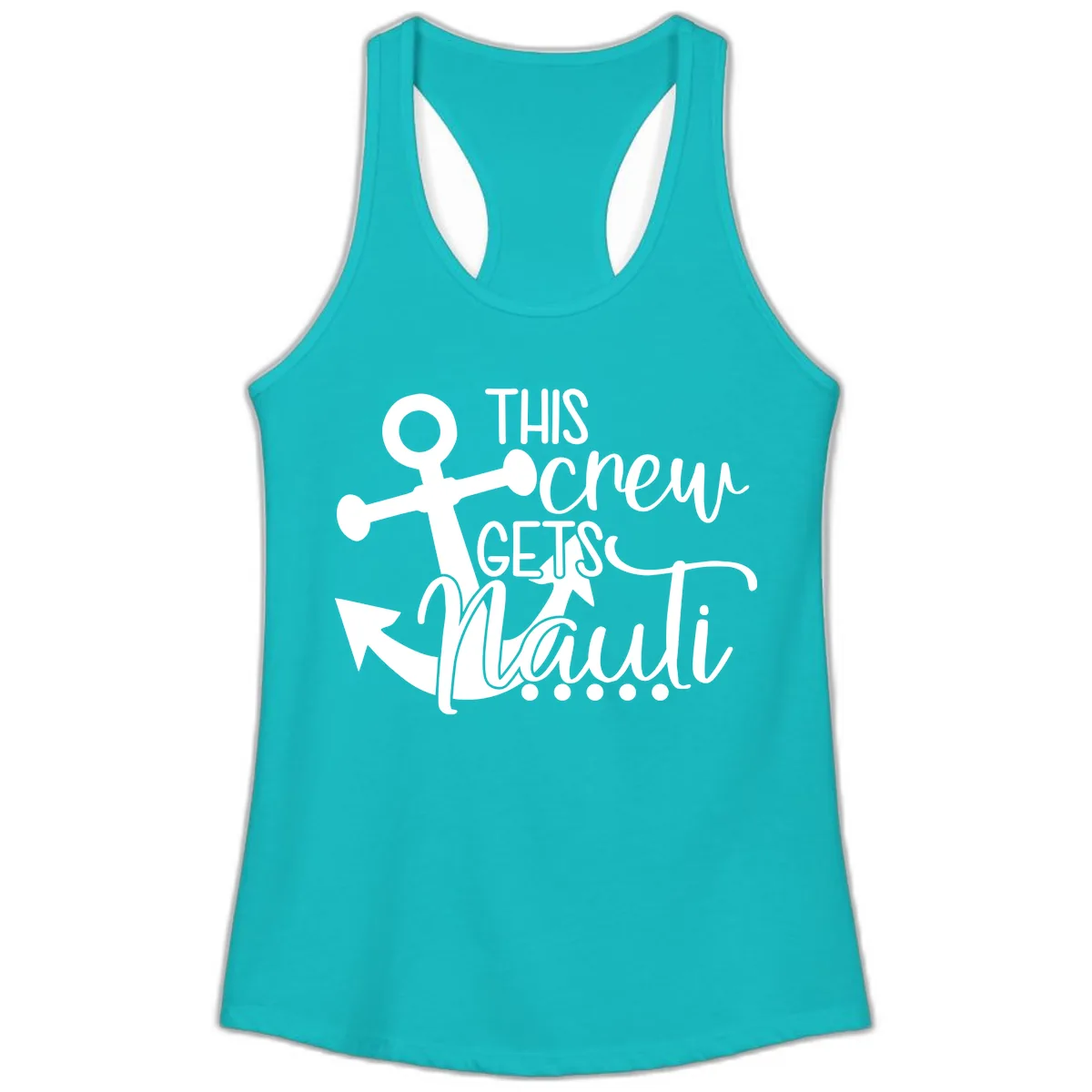 This Crew Gets Maui Ladies Tank in Tahiti Blue