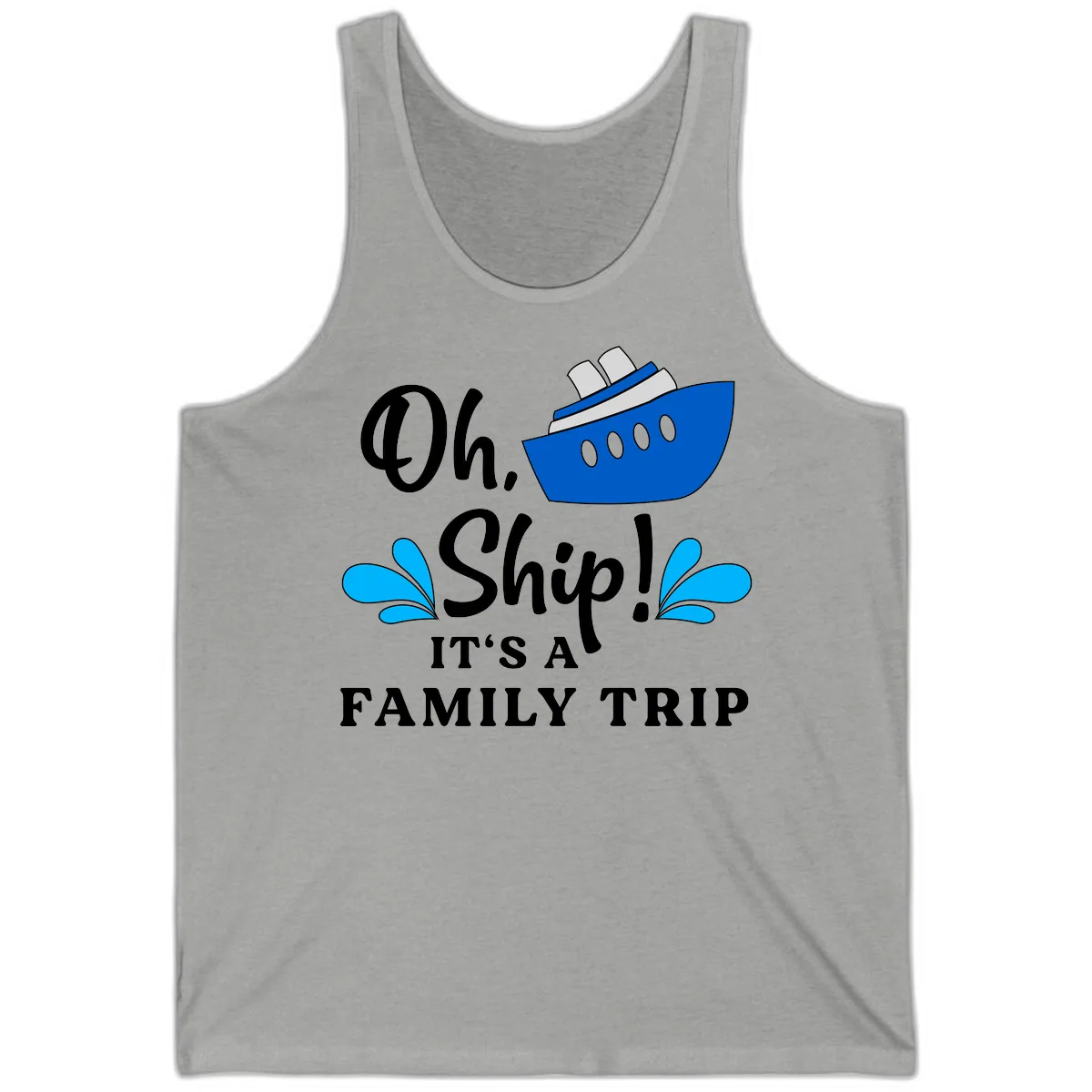 Oh Ship It's A Family Trip Tank in Athletic Heather