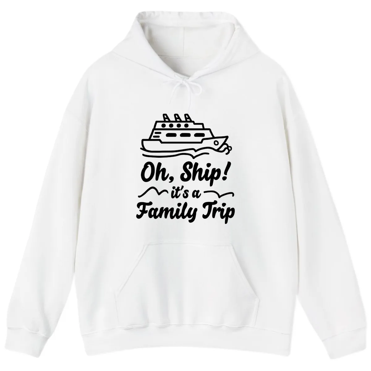 Oh Ship It's A Family Trip Hoodie in White