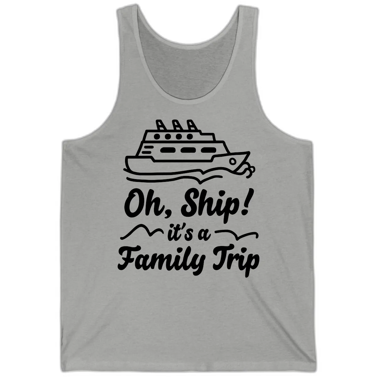 Oh Ship It's A Family Trip Tank in Athletic Heather