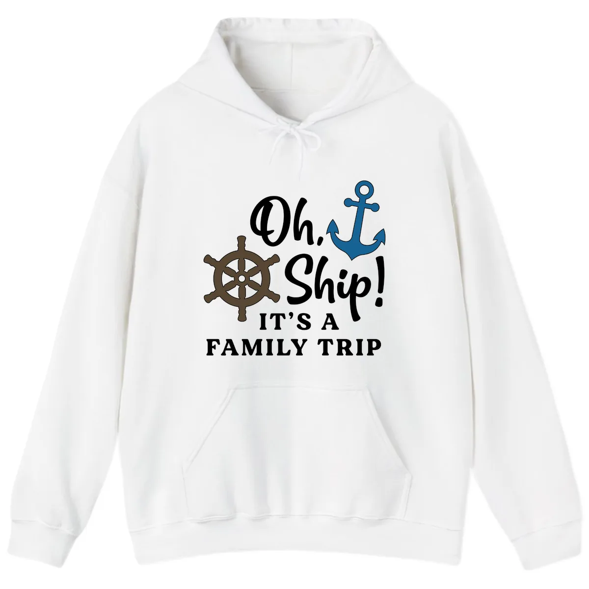 Oh Ship Family Trip Hoodie in White