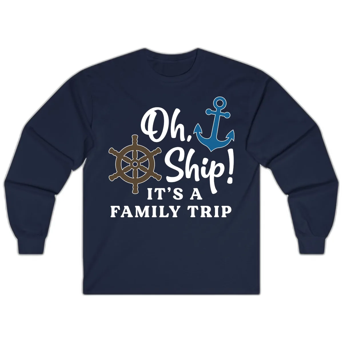Oh Ship Family Trip Long Sleeve in Navy