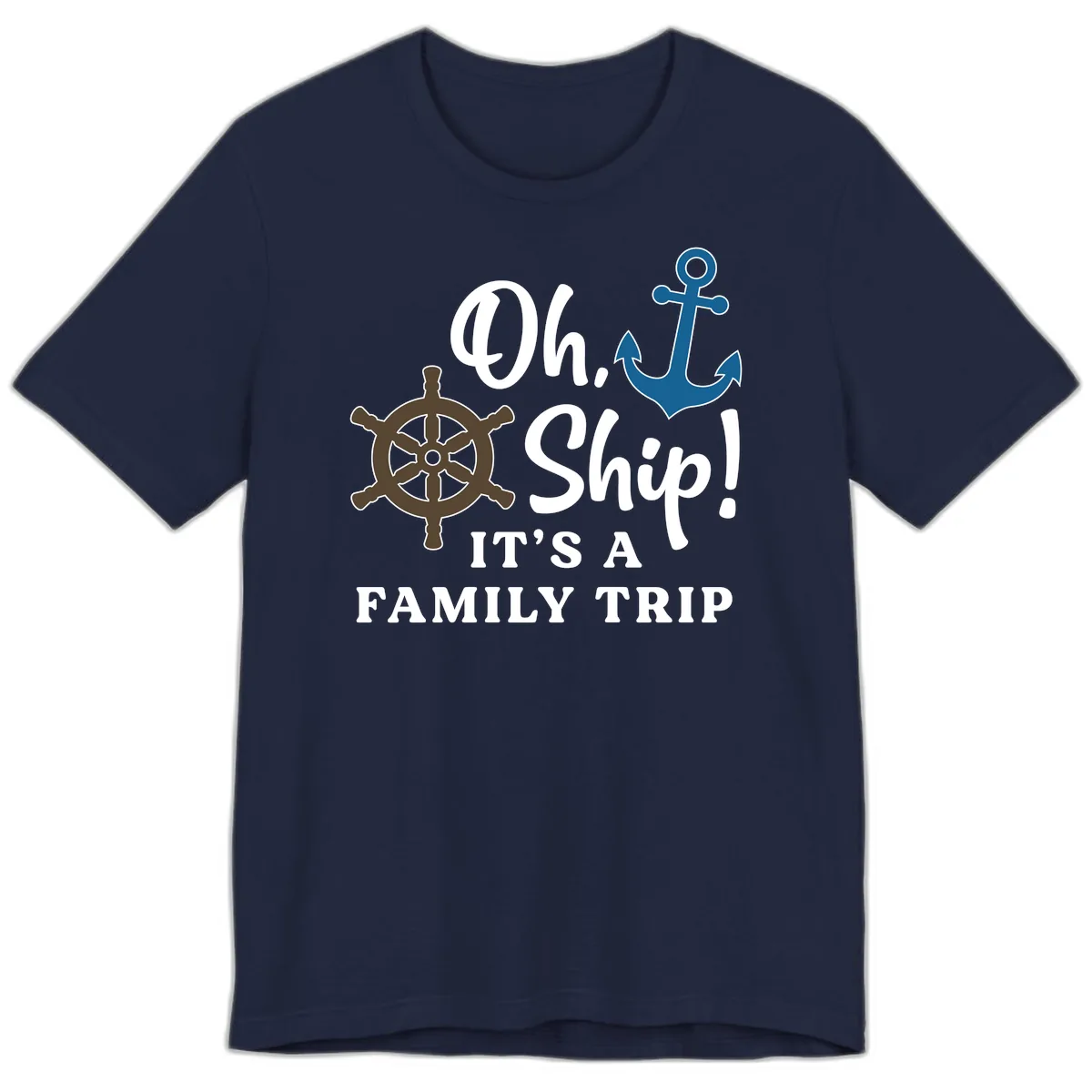 Oh Ship Family Trip Premium T-Shirt in Navy