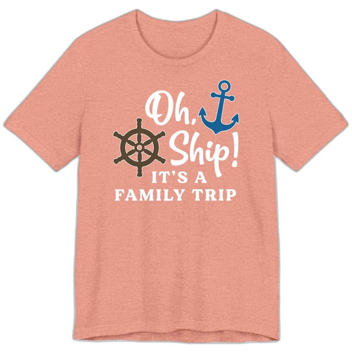 Oh Ship Family Trip Premium T-Shirt in Heather Sunset