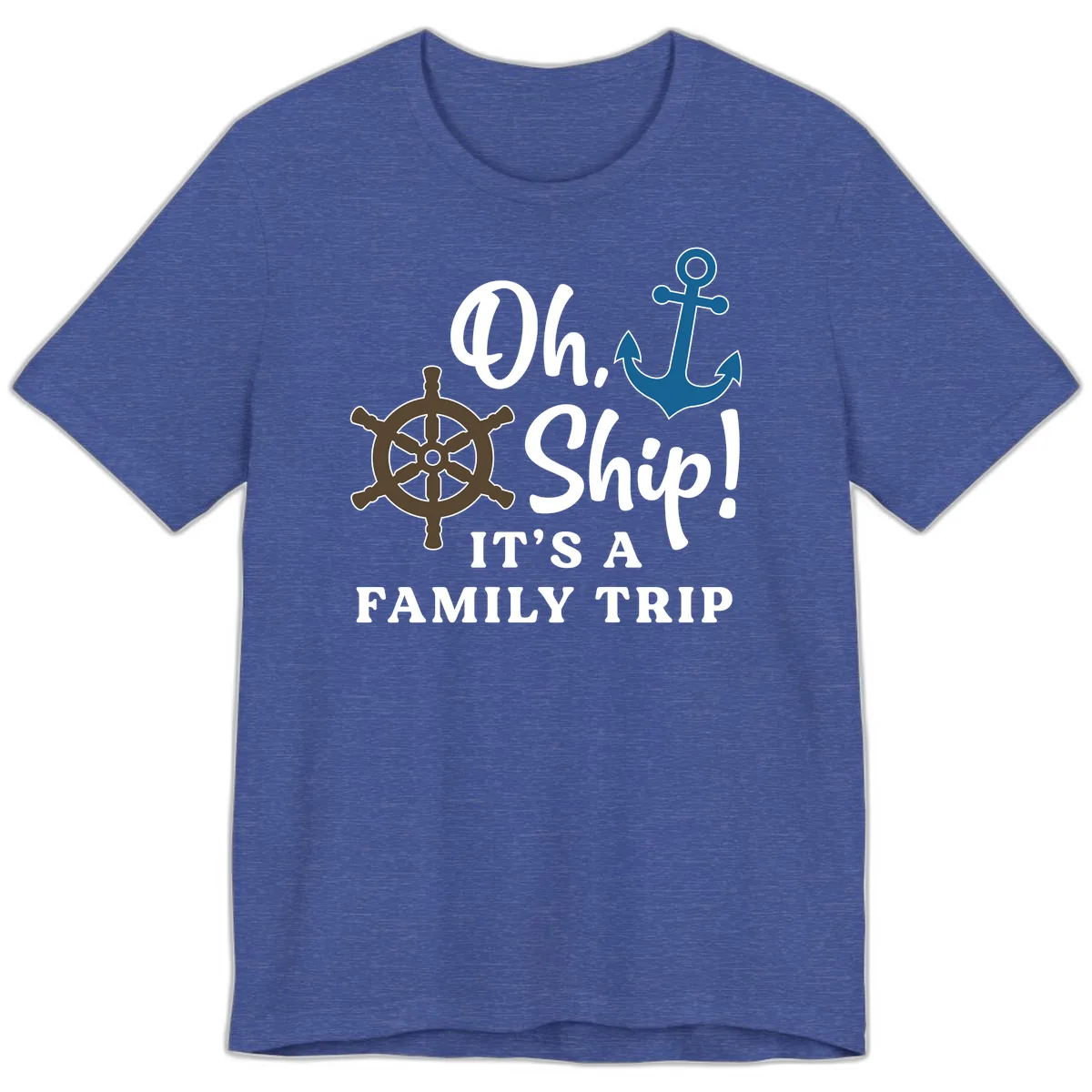 Oh Ship Family Trip Premium T-Shirt in Heather True Royal