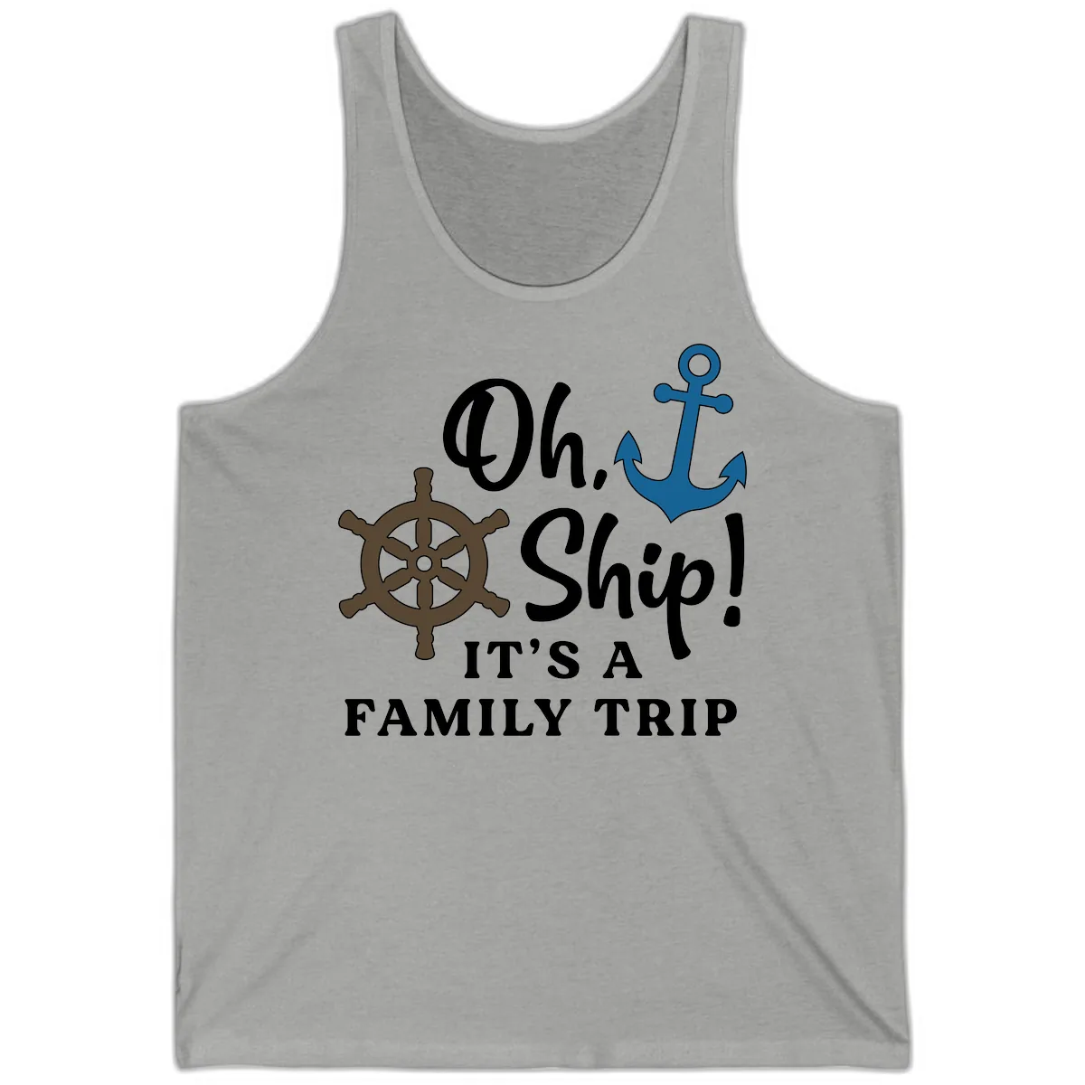 Oh Ship Family Trip Tank in Athletic Heather