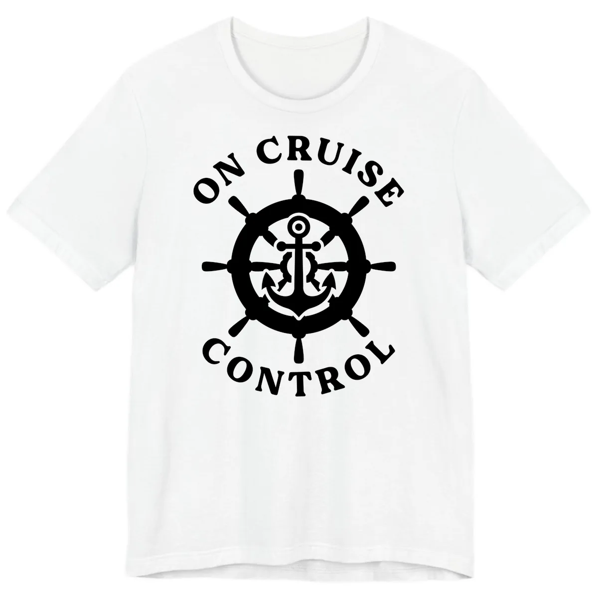 On Cruise Control Anchor Wheel Premium T-Shirt in White