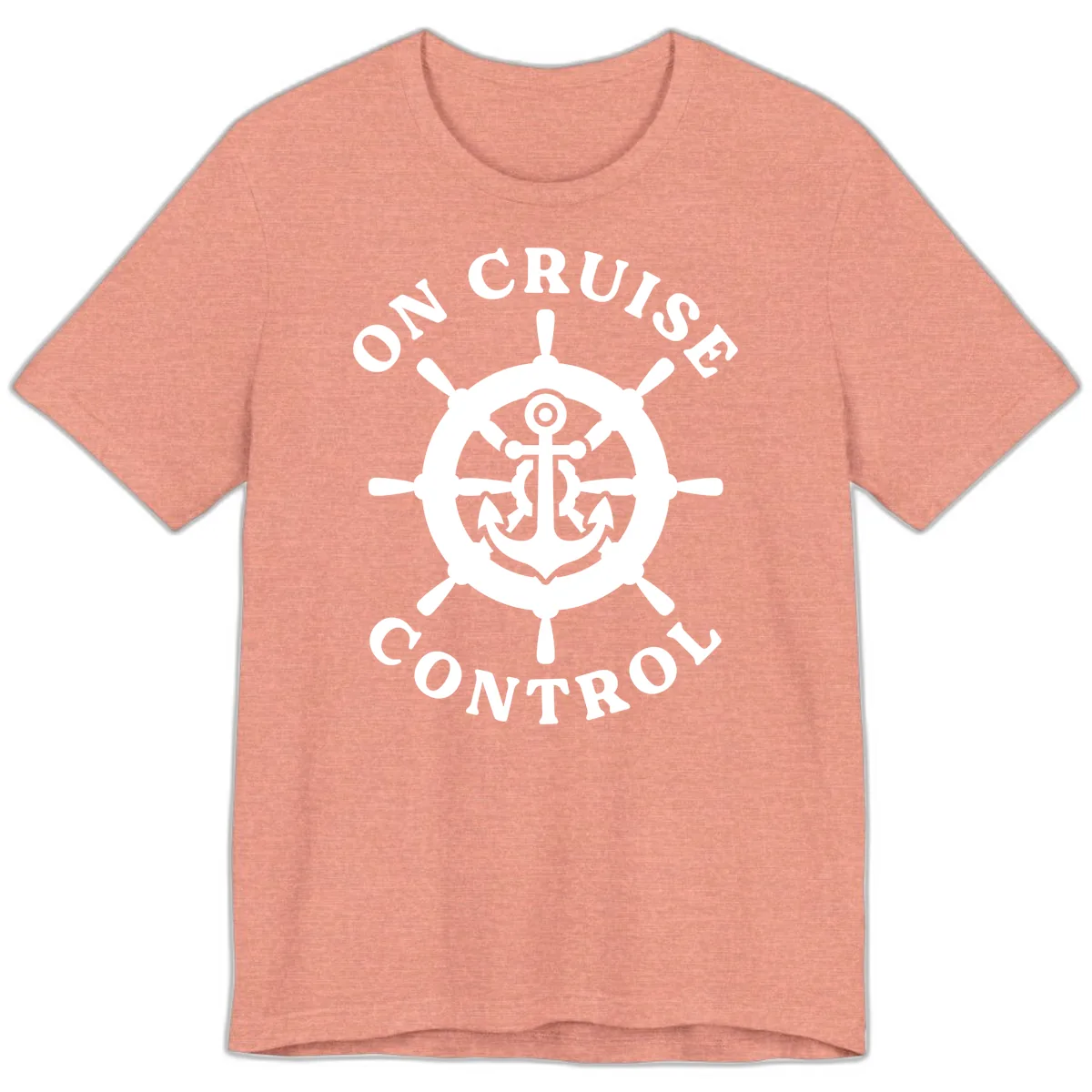 On Cruise Control Anchor Wheel Premium T-Shirt in Heather Sunset