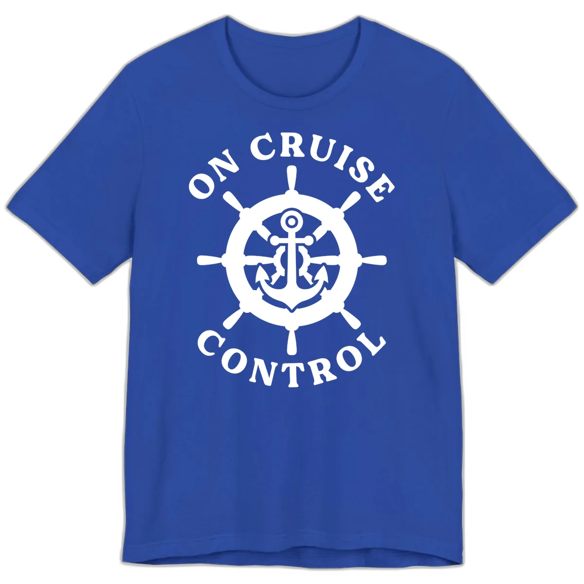 On Cruise Control Anchor Wheel Premium T-Shirt in True Royal