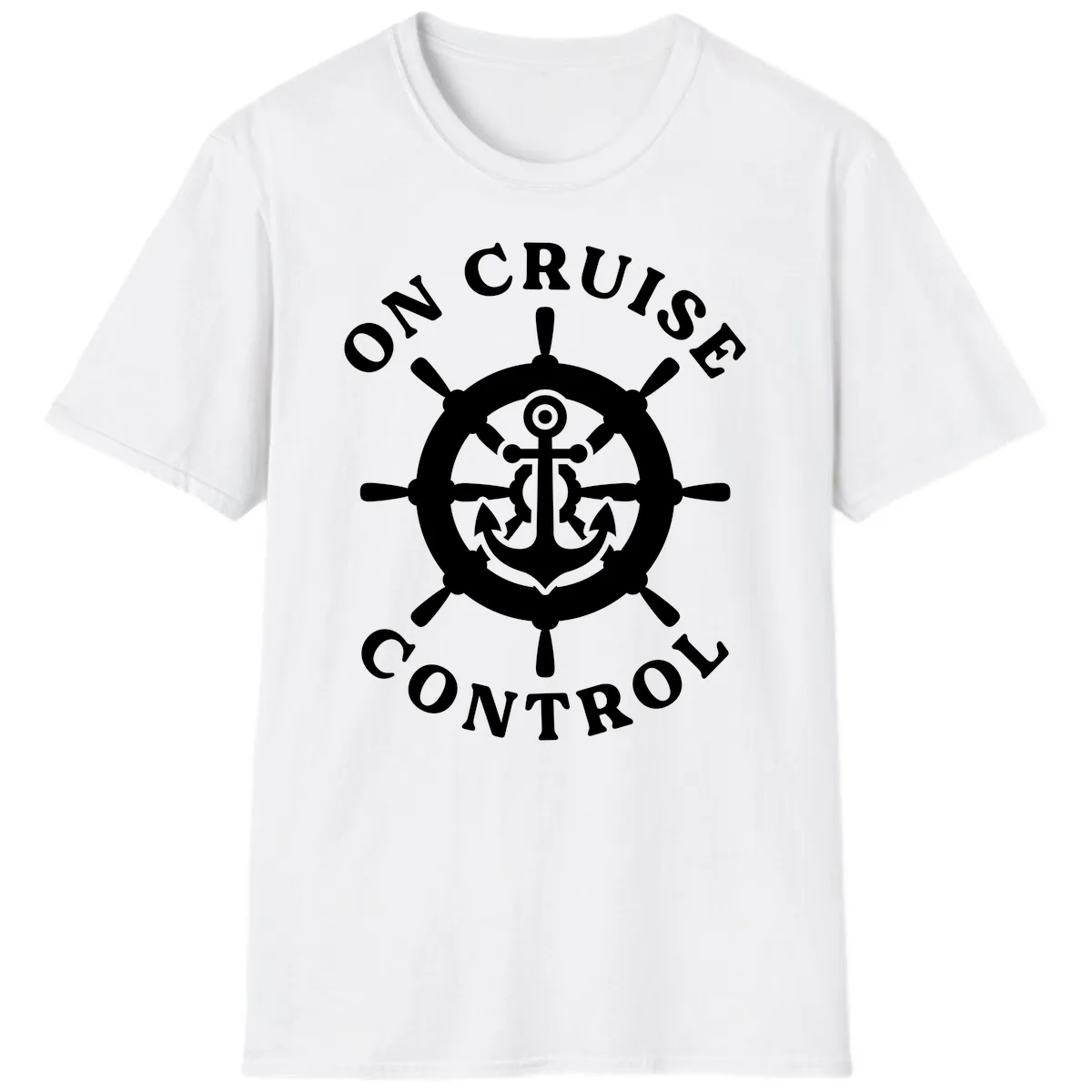 On Cruise Control Anchor Wheel T-Shirt in White