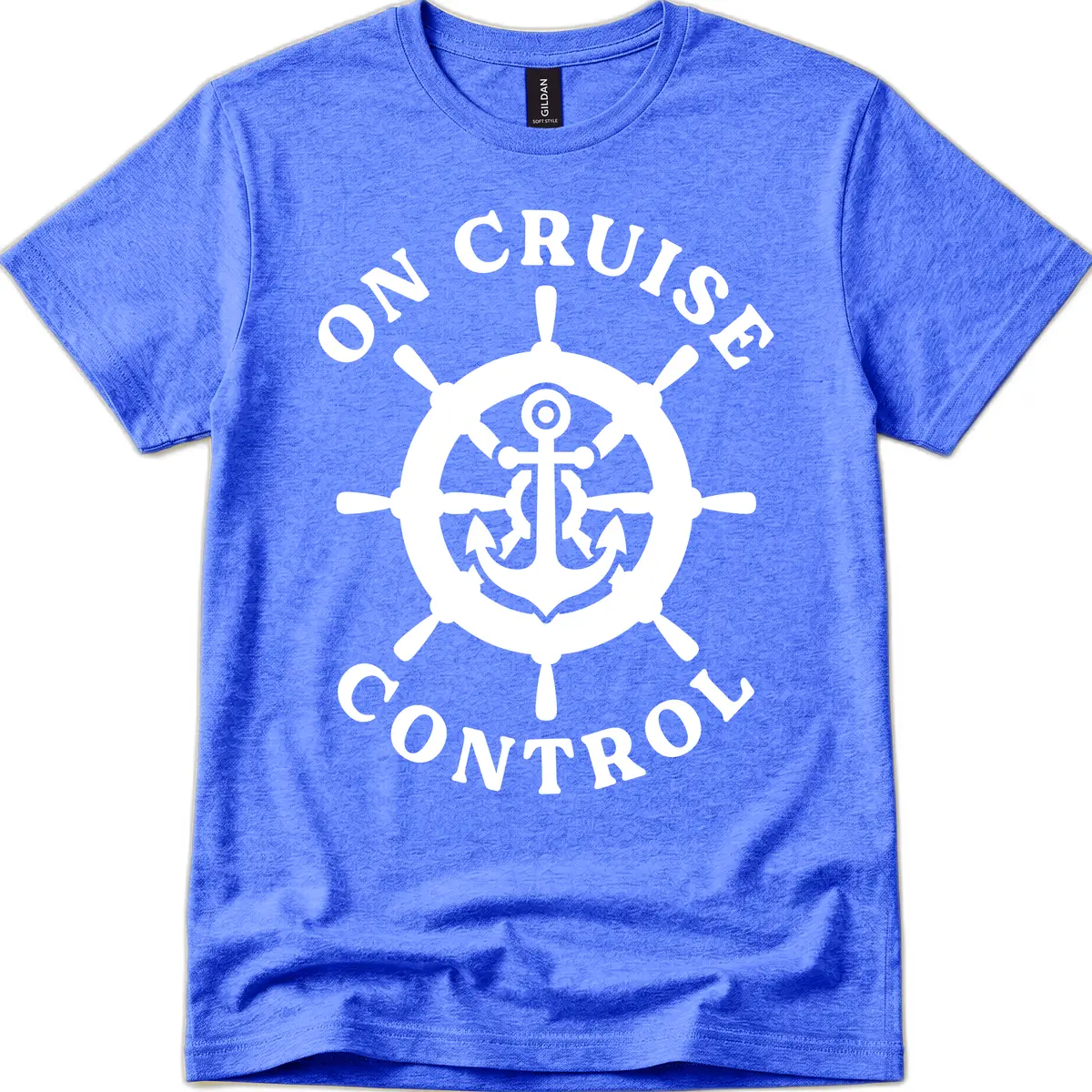 On Cruise Control Anchor Wheel T-Shirt in Heather Royal